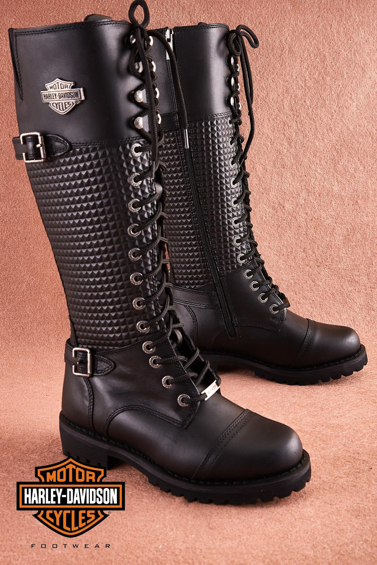 Black Hakiki Deri Kadın Bot & Bootie HD0777053303