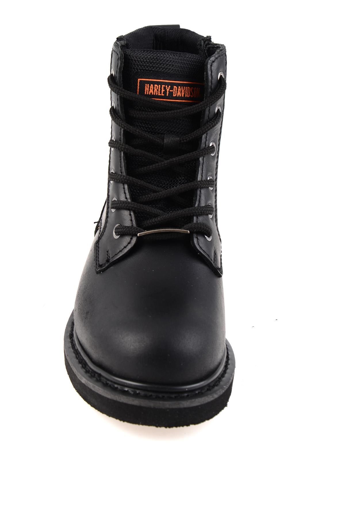 Black Hakiki Deri Kadın Bot & Bootie HD0777009803