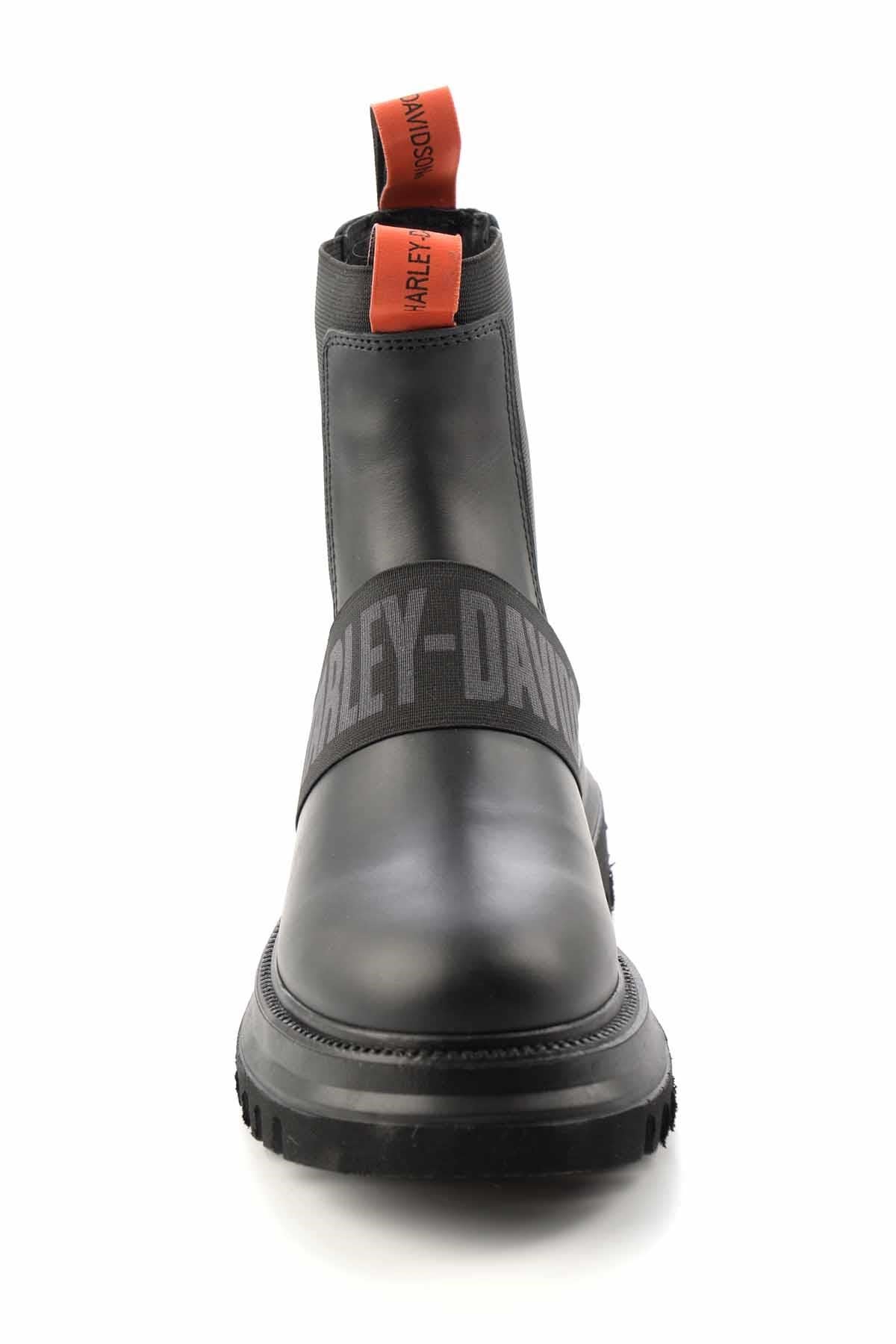 Black Hakiki Deri Kadın Bot & Bootie HD0777056303