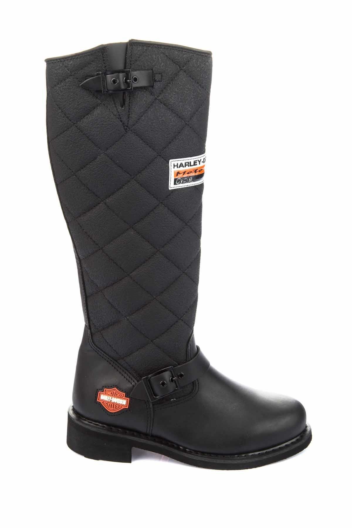 Black Hakiki Deri Kadın Bot & Bootie HD0777005803