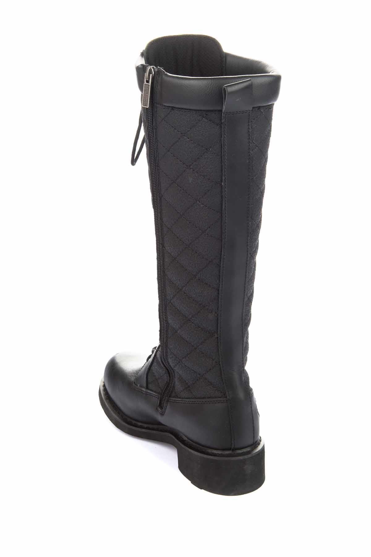 Black Hakiki Deri Kadın Bot & Bootie HD0777022303