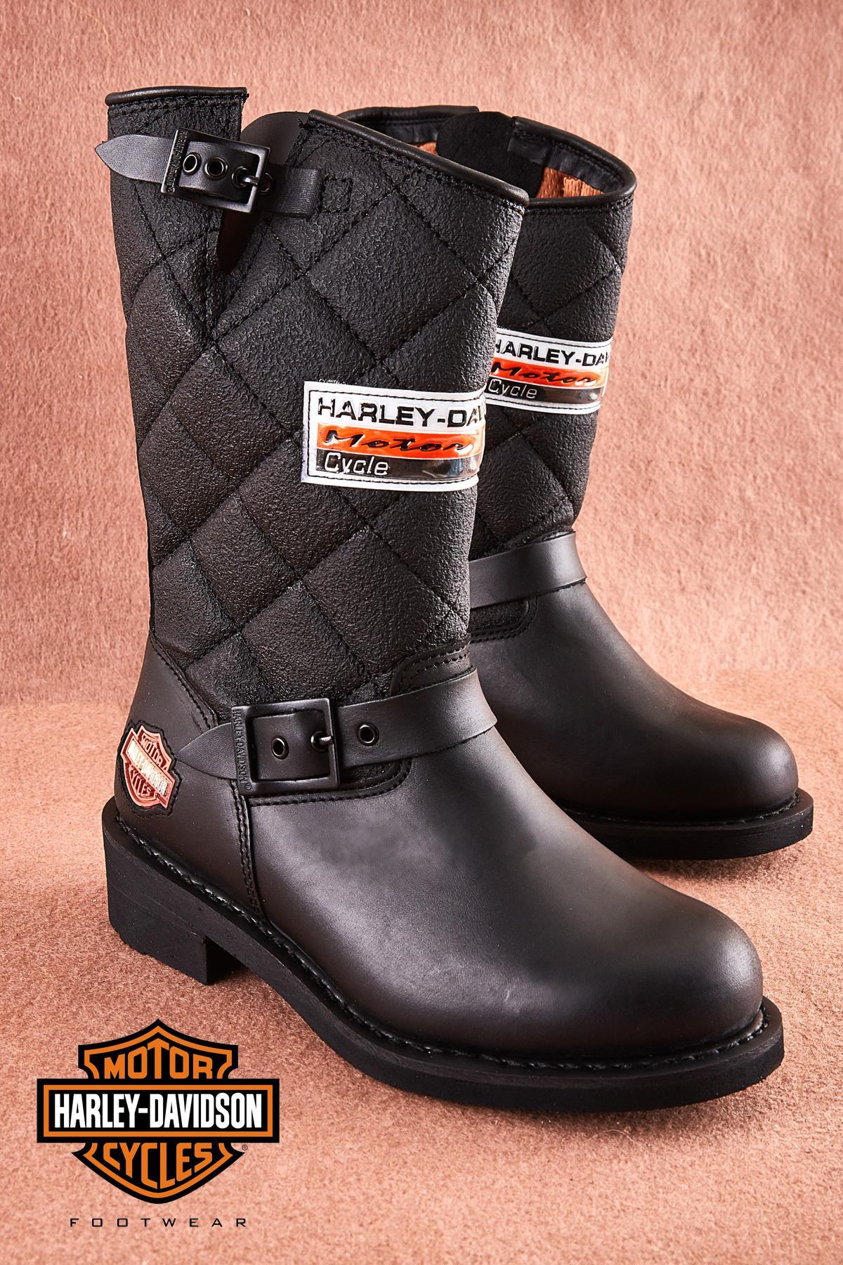 Black Hakiki Deri Kadın Bot & Bootie HD0777005303