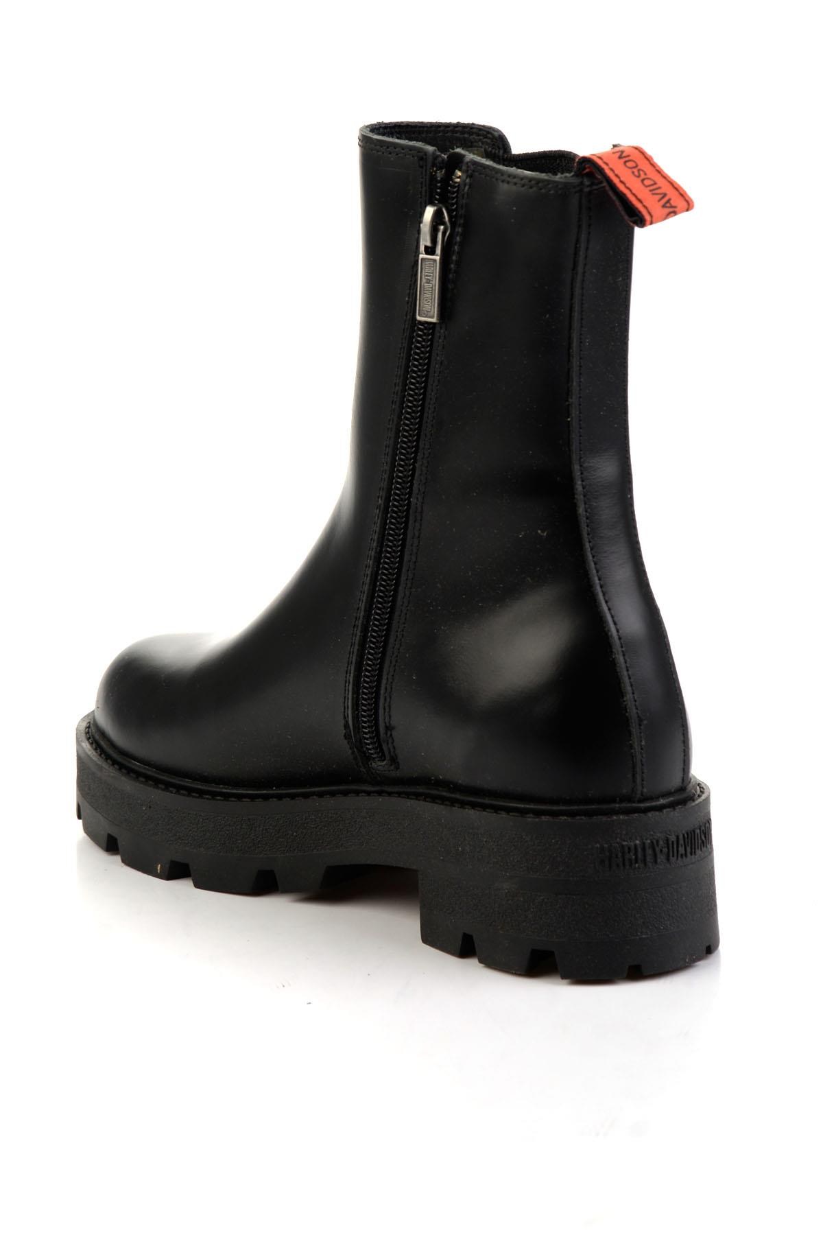 Black Hakiki Deri Kadın Bot & Bootie HD0777166103