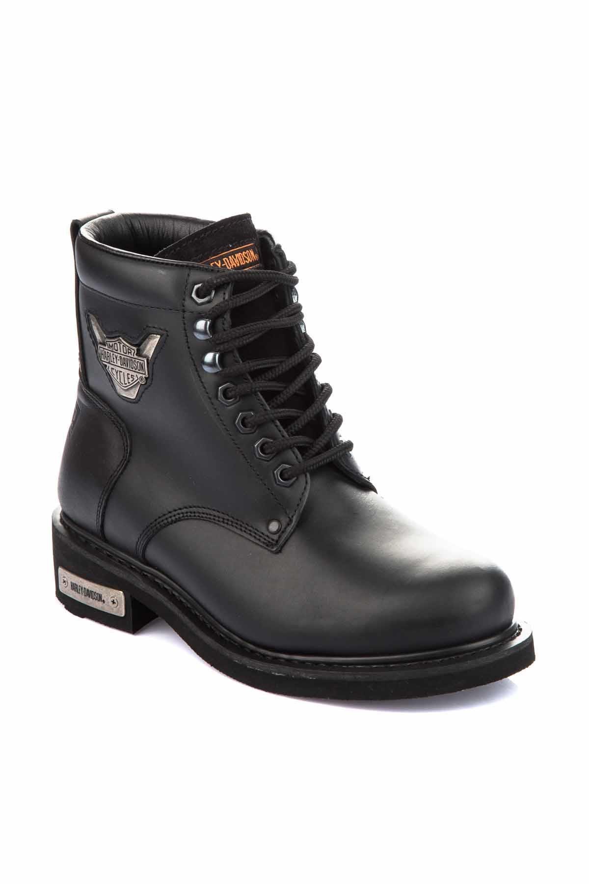 Black Hakiki Deri Kadın Bot & Bootie HD0777009603