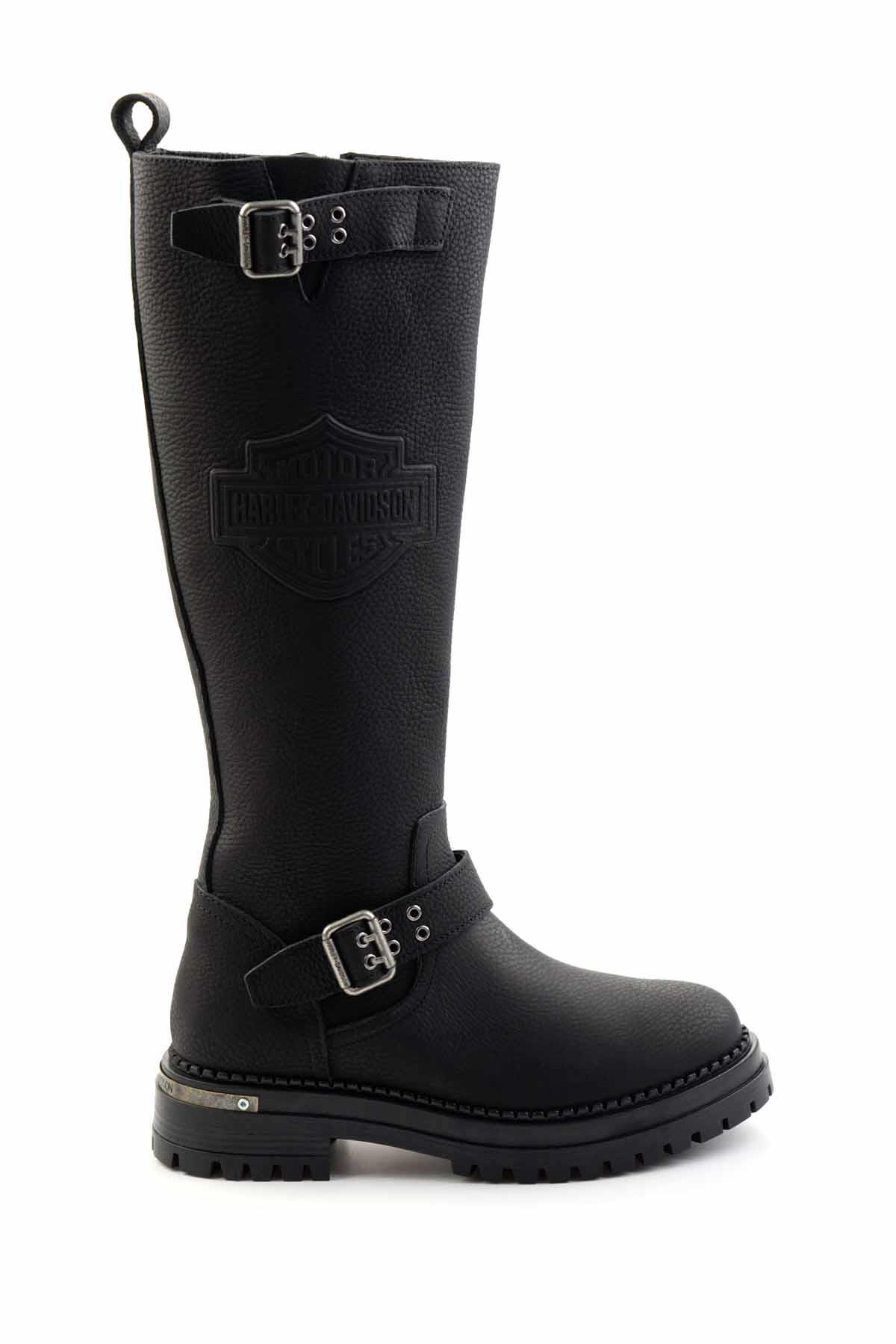 Black Hakiki Deri Kadın Bot & Bootie HD0777002703