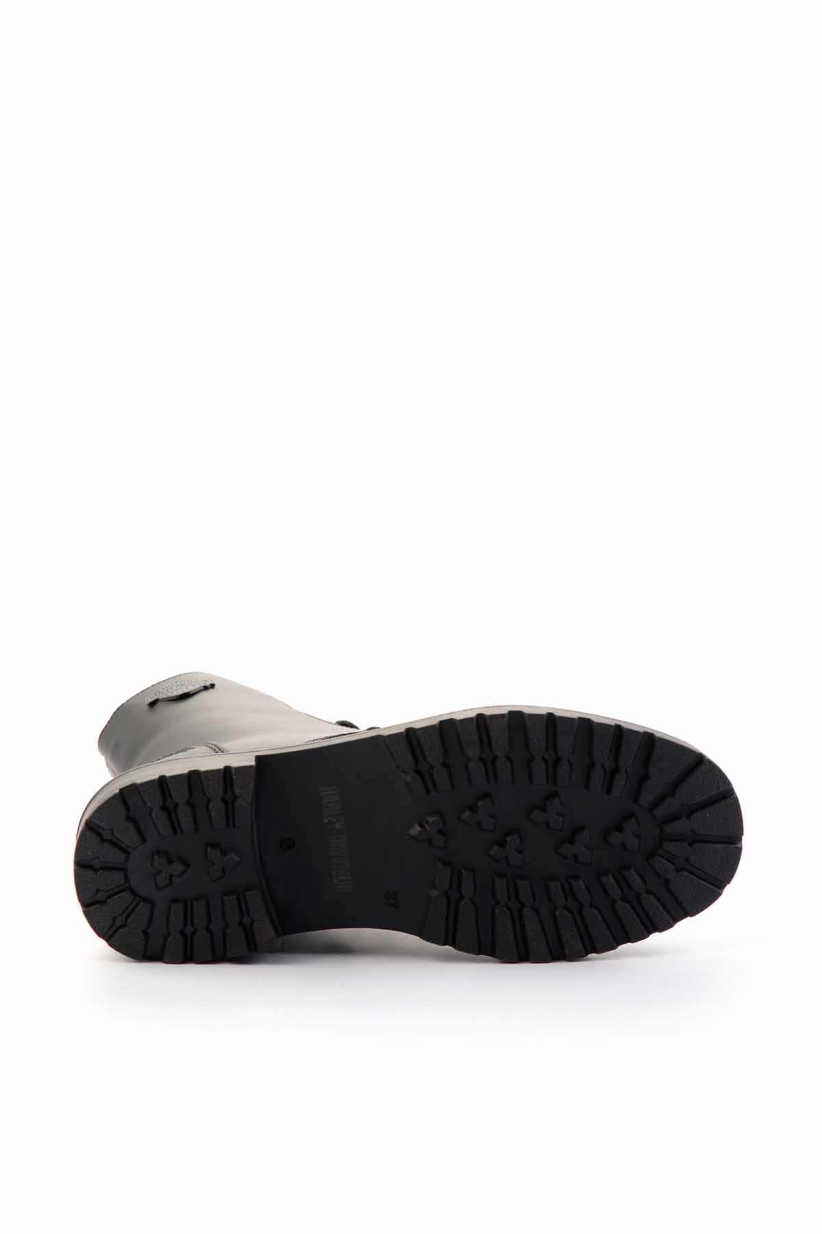 Black Hakiki Deri Kadın Bot & Bootie HD0777004203