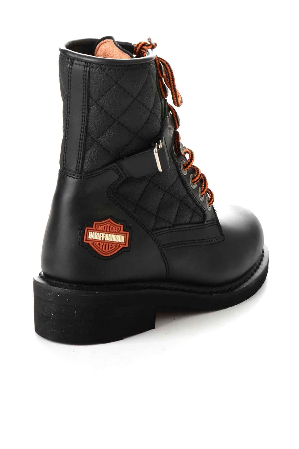 Black Hakiki Deri Kadın Bot & Bootie HD0777256003