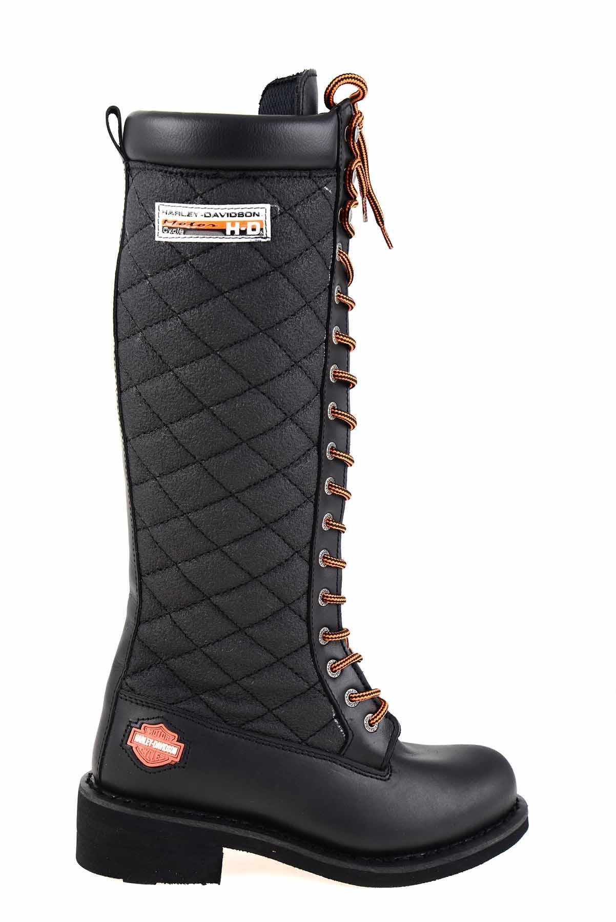 Black Hakiki Deri Kadın Bot & Bootie HD0777022303