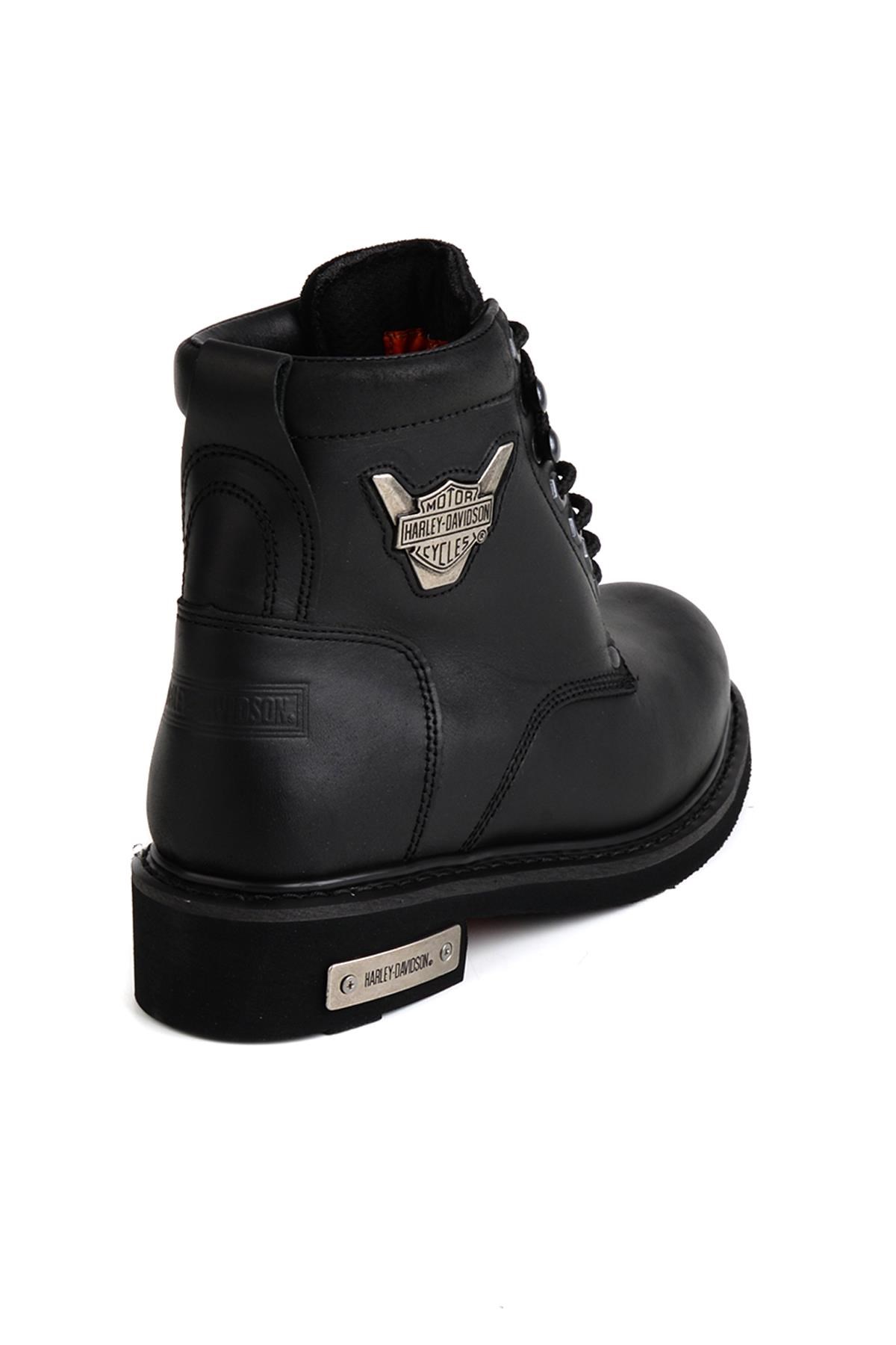 Black Hakiki Deri Kadın Bot & Bootie HD0777009603