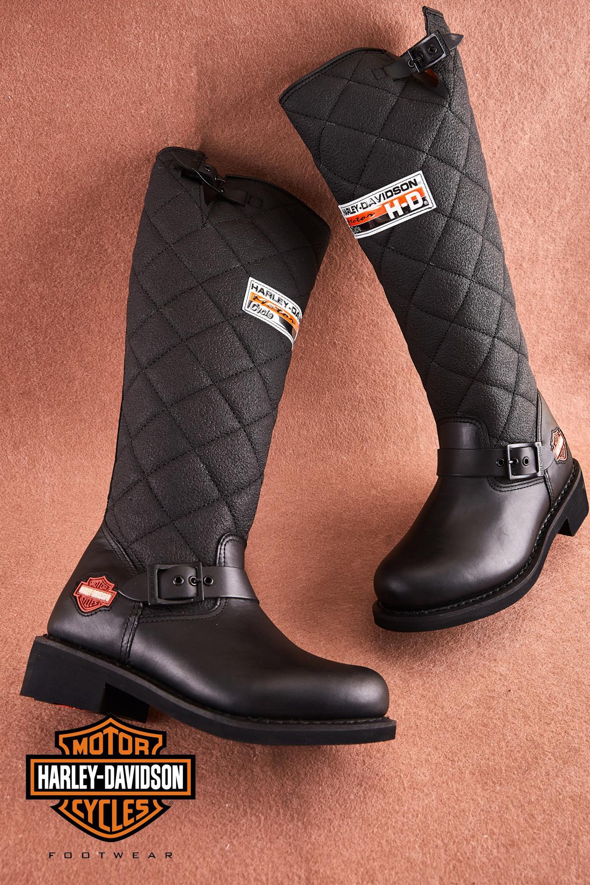 Black Hakiki Deri Kadın Bot & Bootie HD0777005803