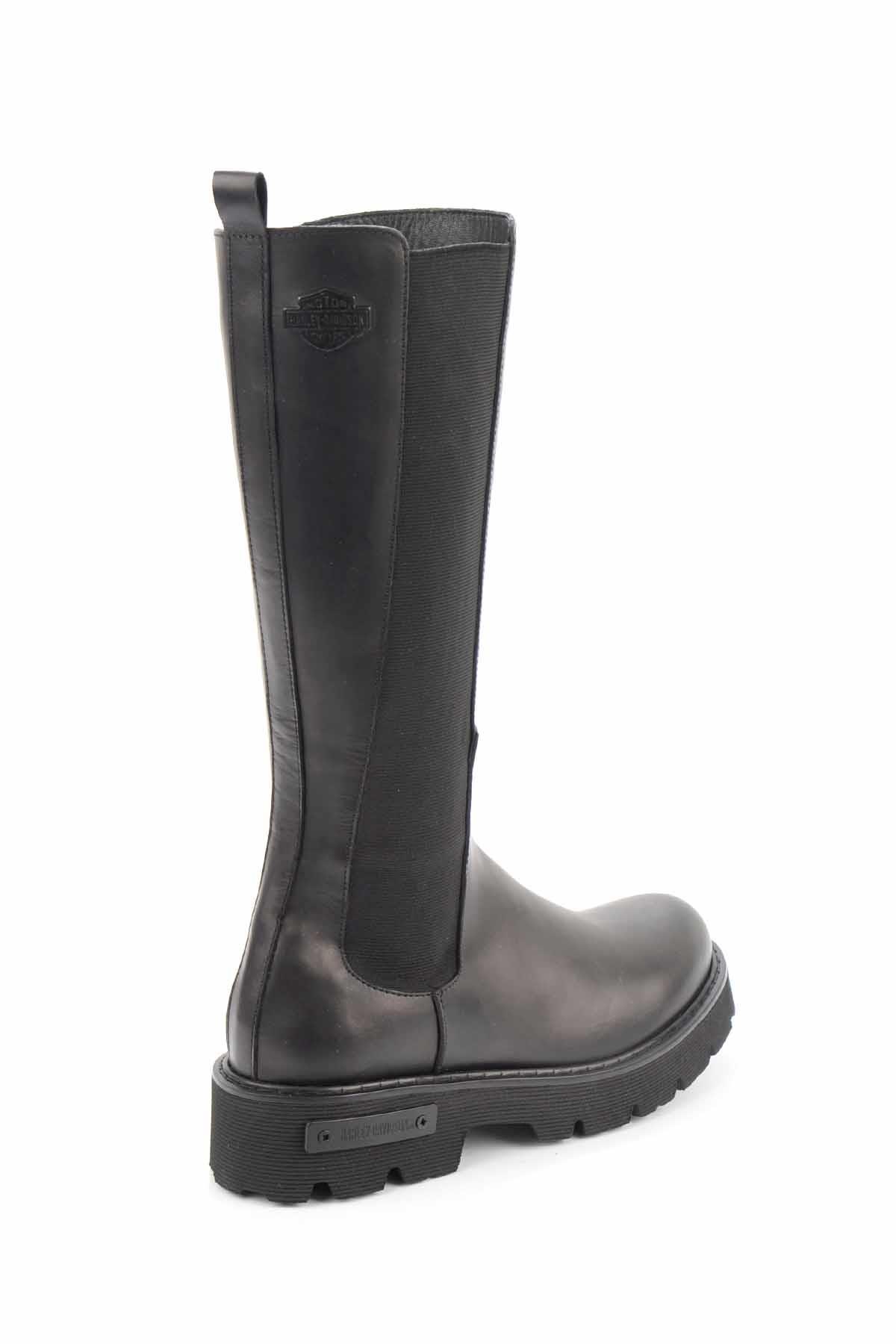 Black Hakiki Deri Kadın Bot & Bootie HD0777056903