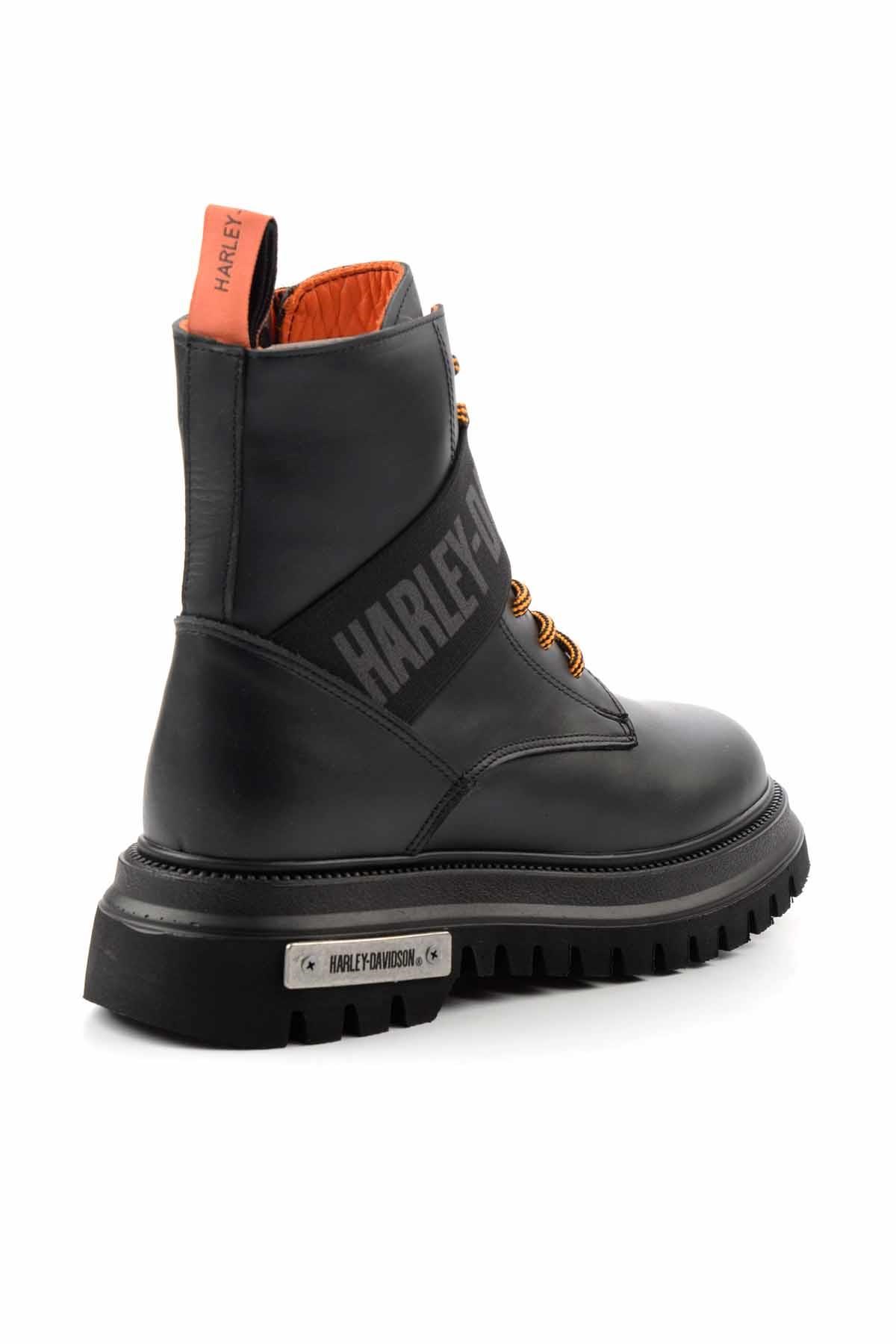 Black Hakiki Deri Kadın Bot & Bootie HD0777055403
