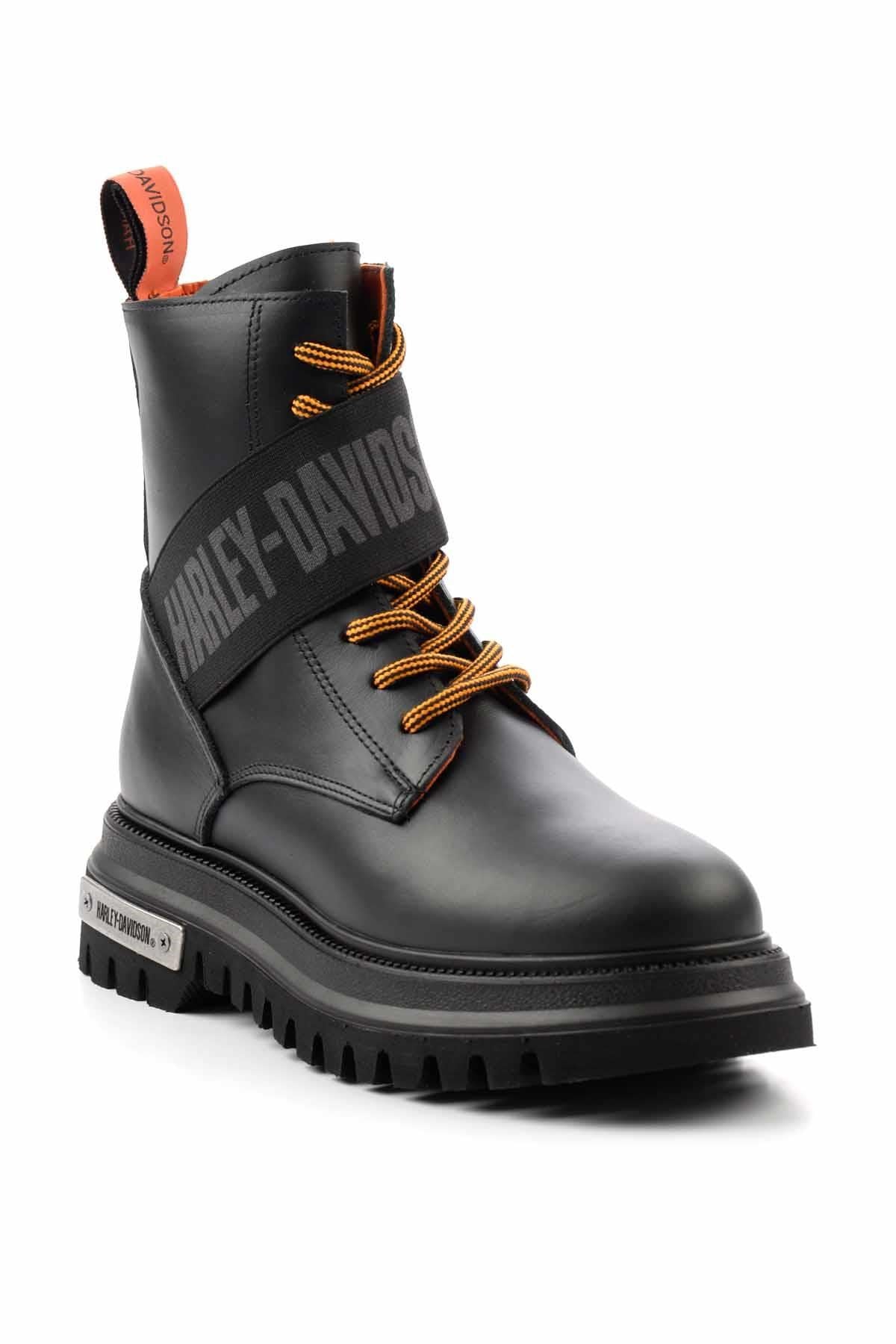 Black Hakiki Deri Kadın Bot & Bootie HD0777055403