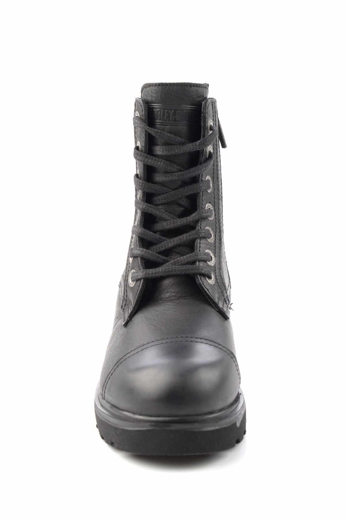 Black Hakiki Deri Kadın Bot & Bootie HD0777063003