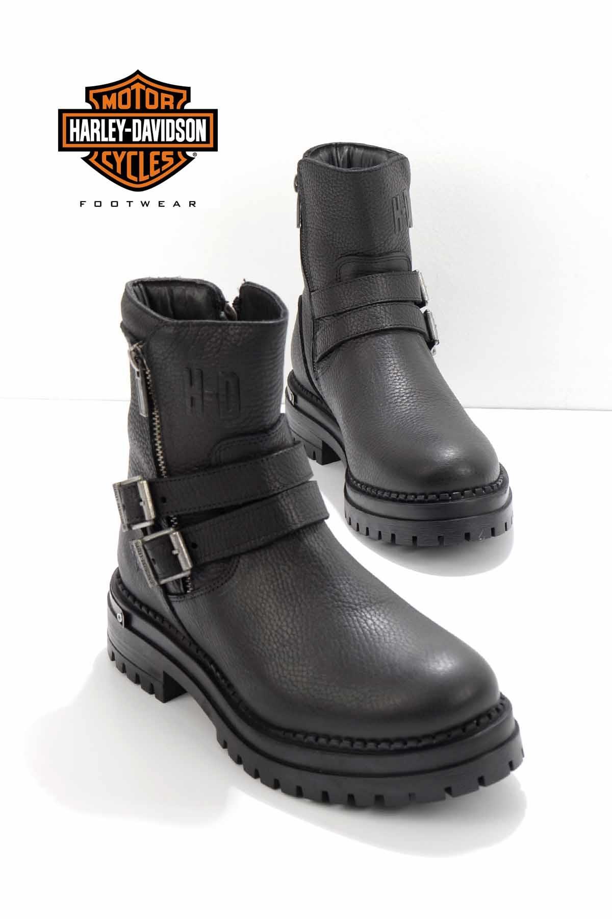 Black Hakiki Deri Kadın Bot & Bootie HD0777055603