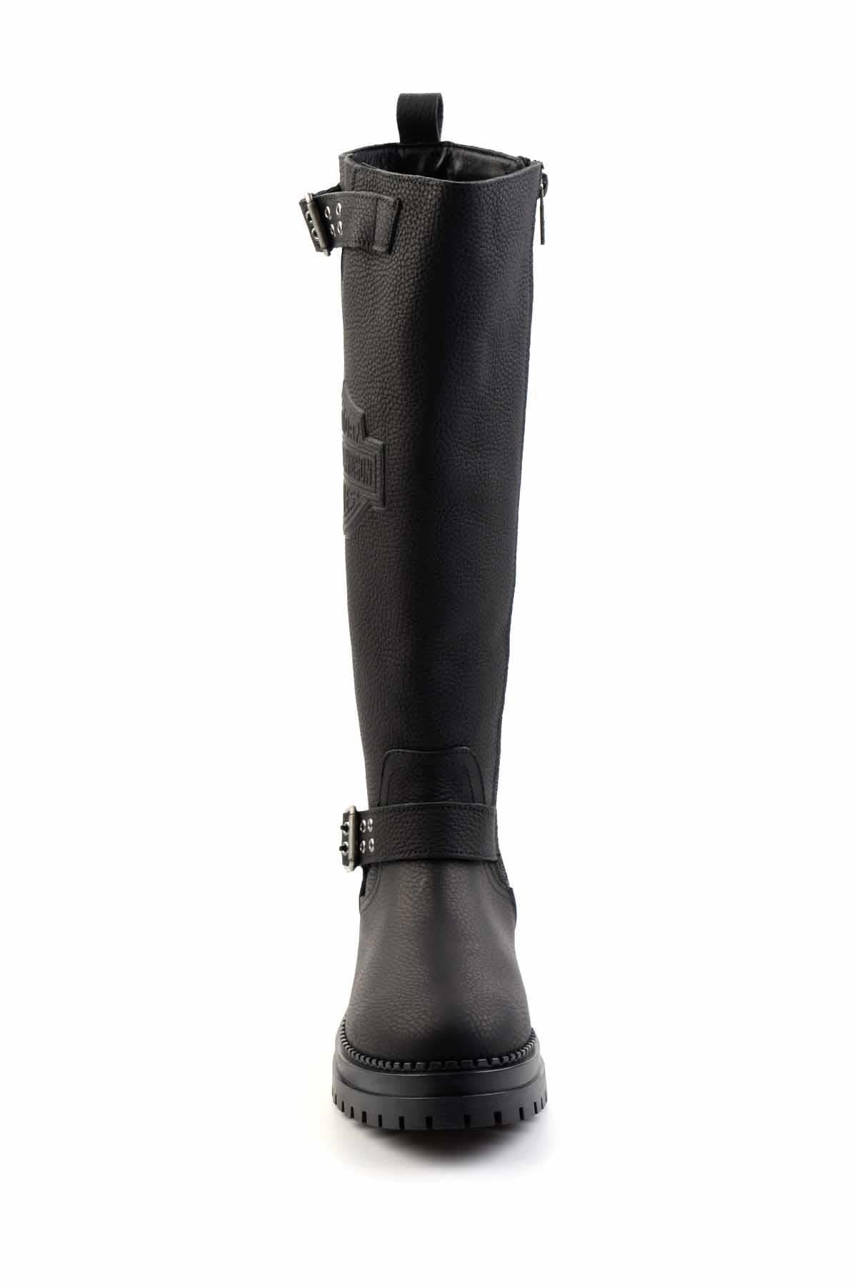 Black Hakiki Deri Kadın Bot & Bootie HD0777002703