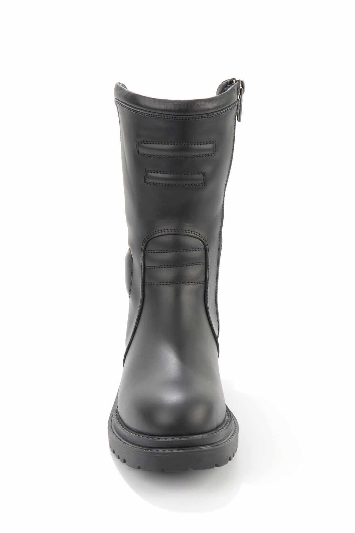 Black Hakiki Deri Kadın Bot & Bootie HD0777057103