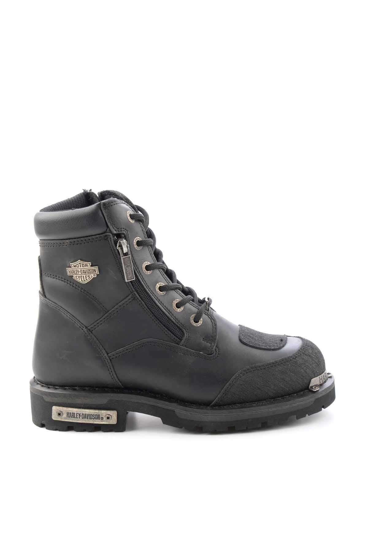 Black Hakiki Deri Kadın Bot & Bootie HD1777060003