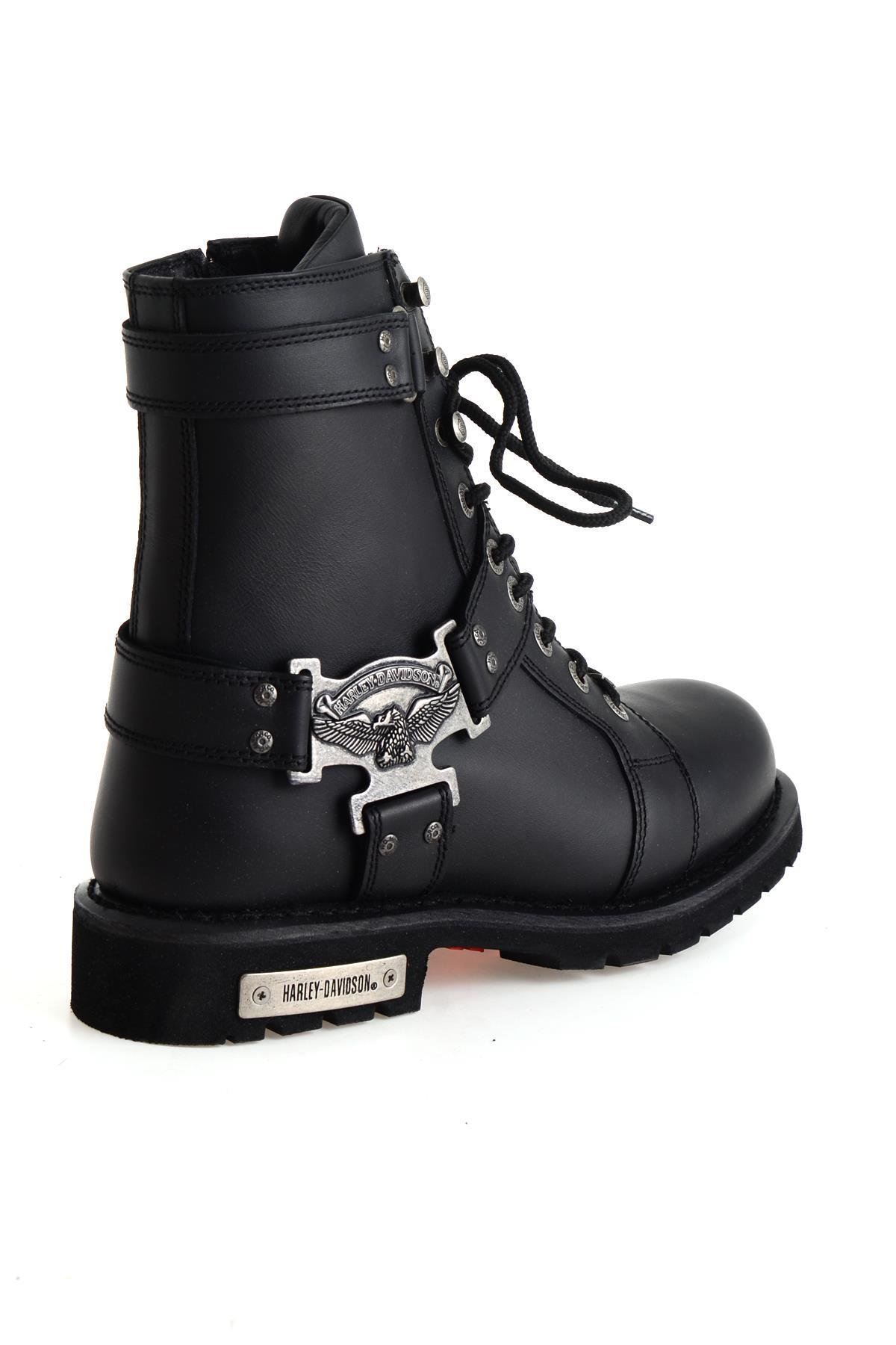 Black Hakiki Deri Kadın Bot & Bootie HD1777044703
