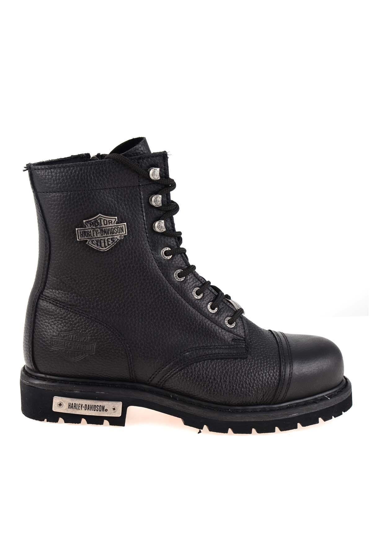 Black Hakiki Deri Kadın Bot & Bootie HD1777055303