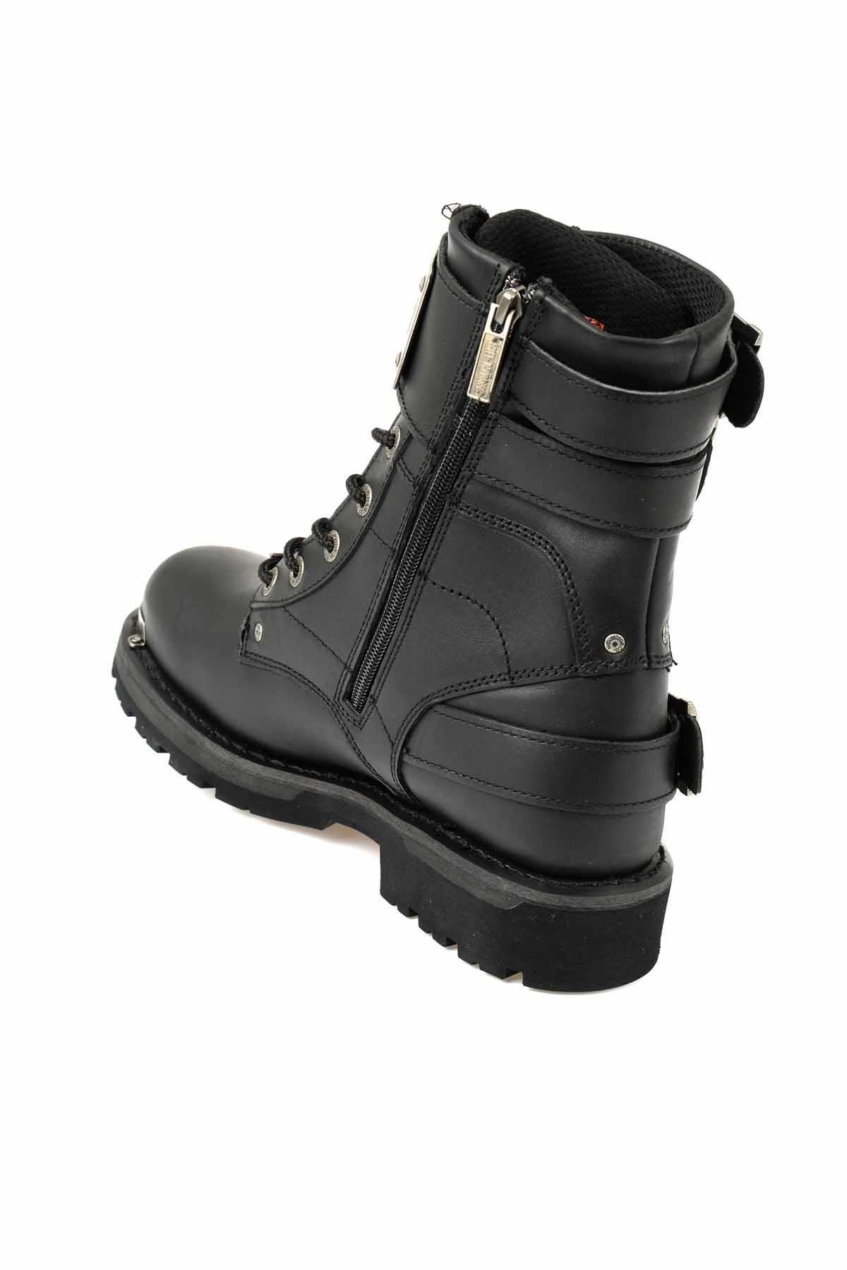 Black Hakiki Deri Kadın Bot & Bootie HD1777056003