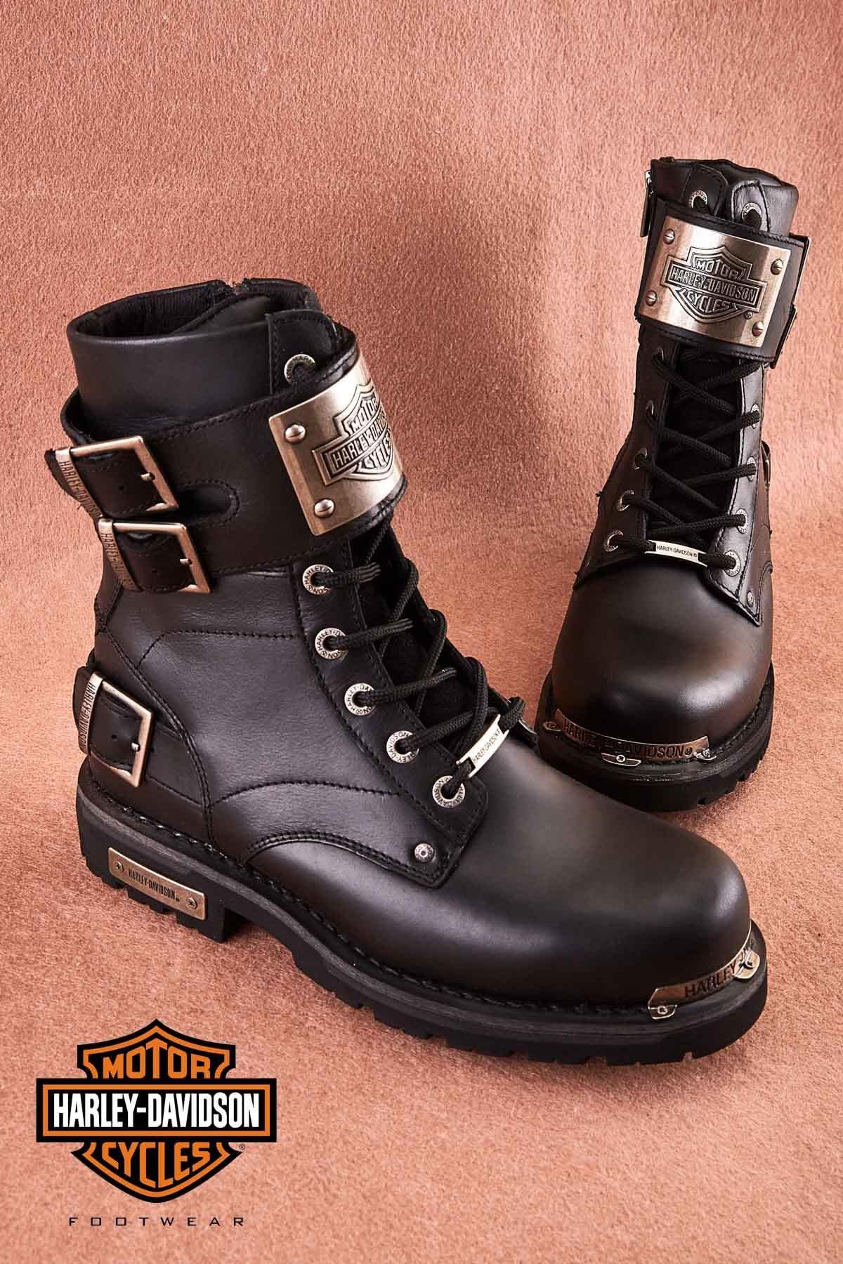 Black Hakiki Deri Kadın Bot & Bootie HD1777056003