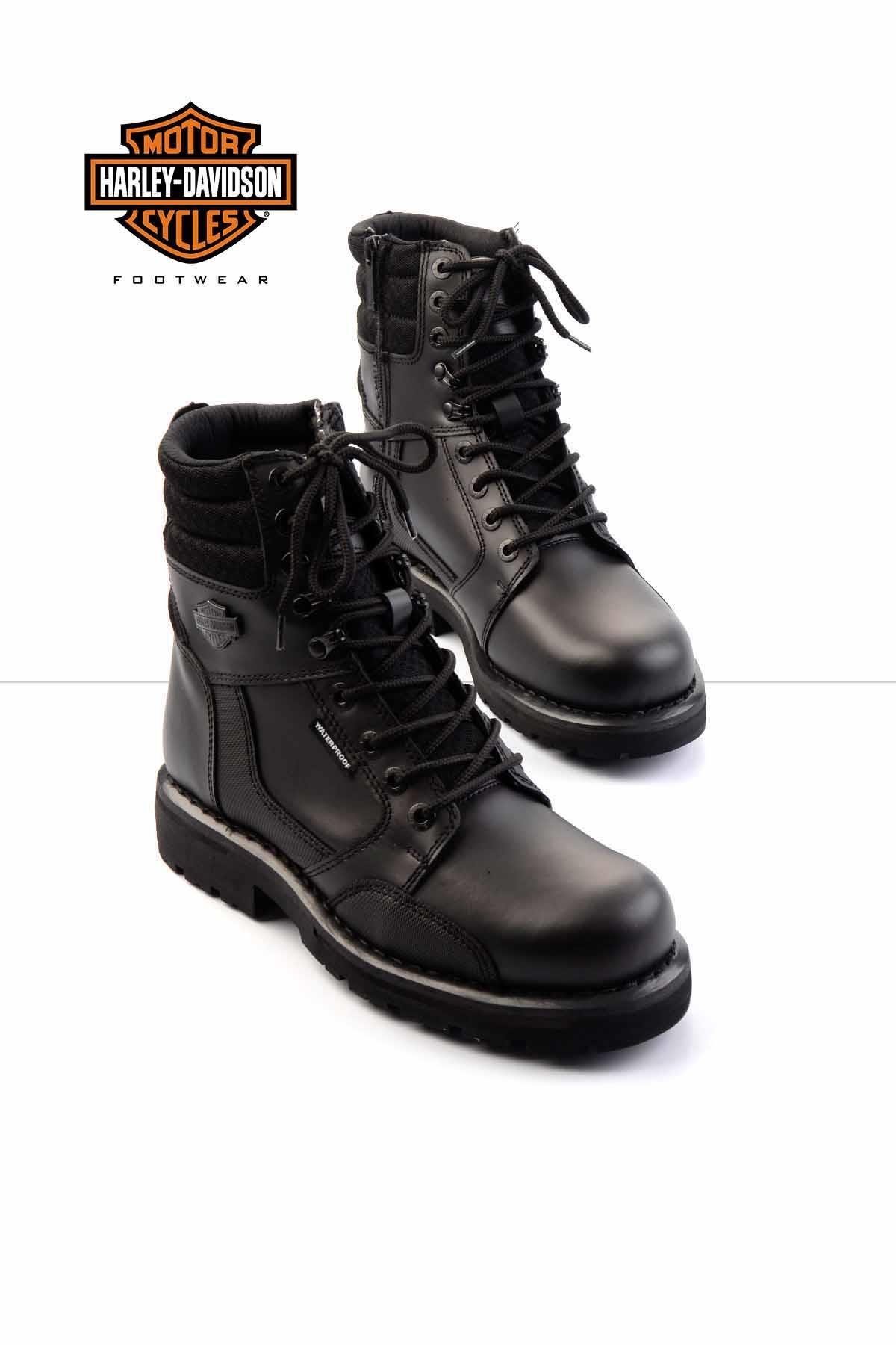 Black Hakiki Deri Kadın Bot & Bootie HD1777064803