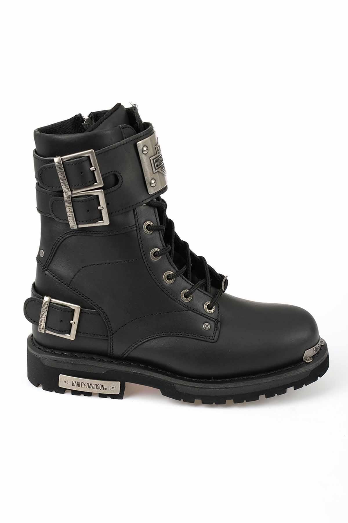 Black Hakiki Deri Kadın Bot & Bootie HD1777056003