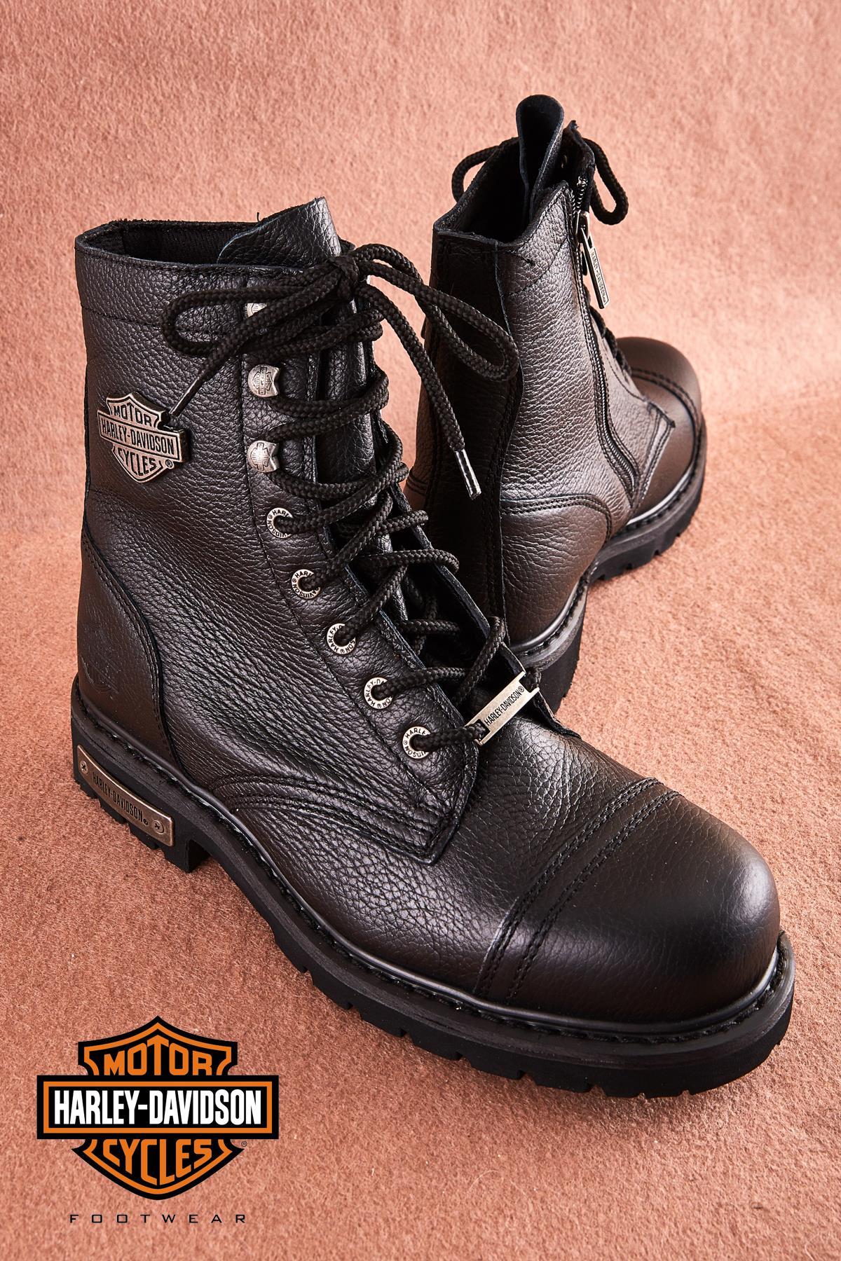 Black Hakiki Deri Kadın Bot & Bootie HD1777055303