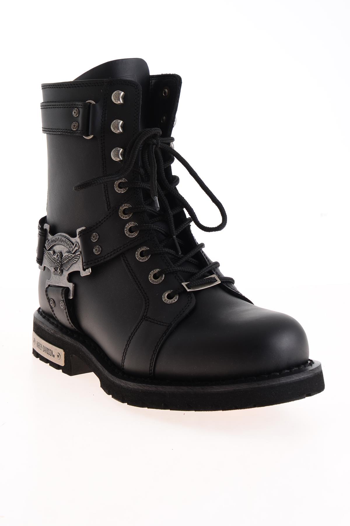 Black Hakiki Deri Kadın Bot & Bootie HD1777044703