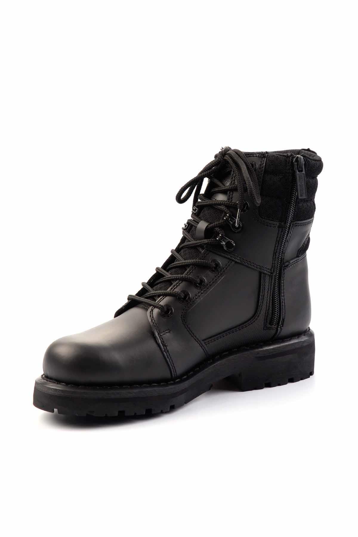 Black Hakiki Deri Kadın Bot & Bootie HD1777064803