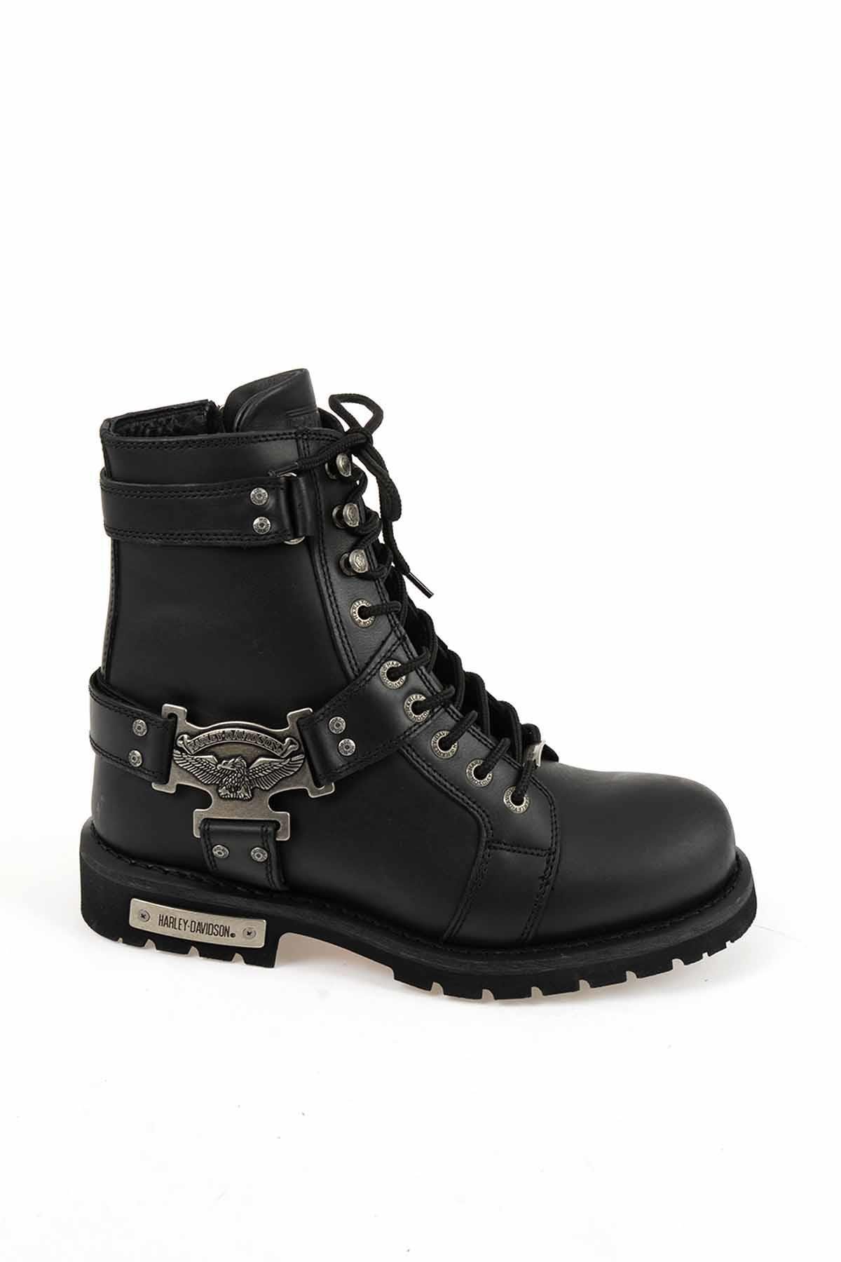 Black Hakiki Deri Kadın Bot & Bootie HD1777044703