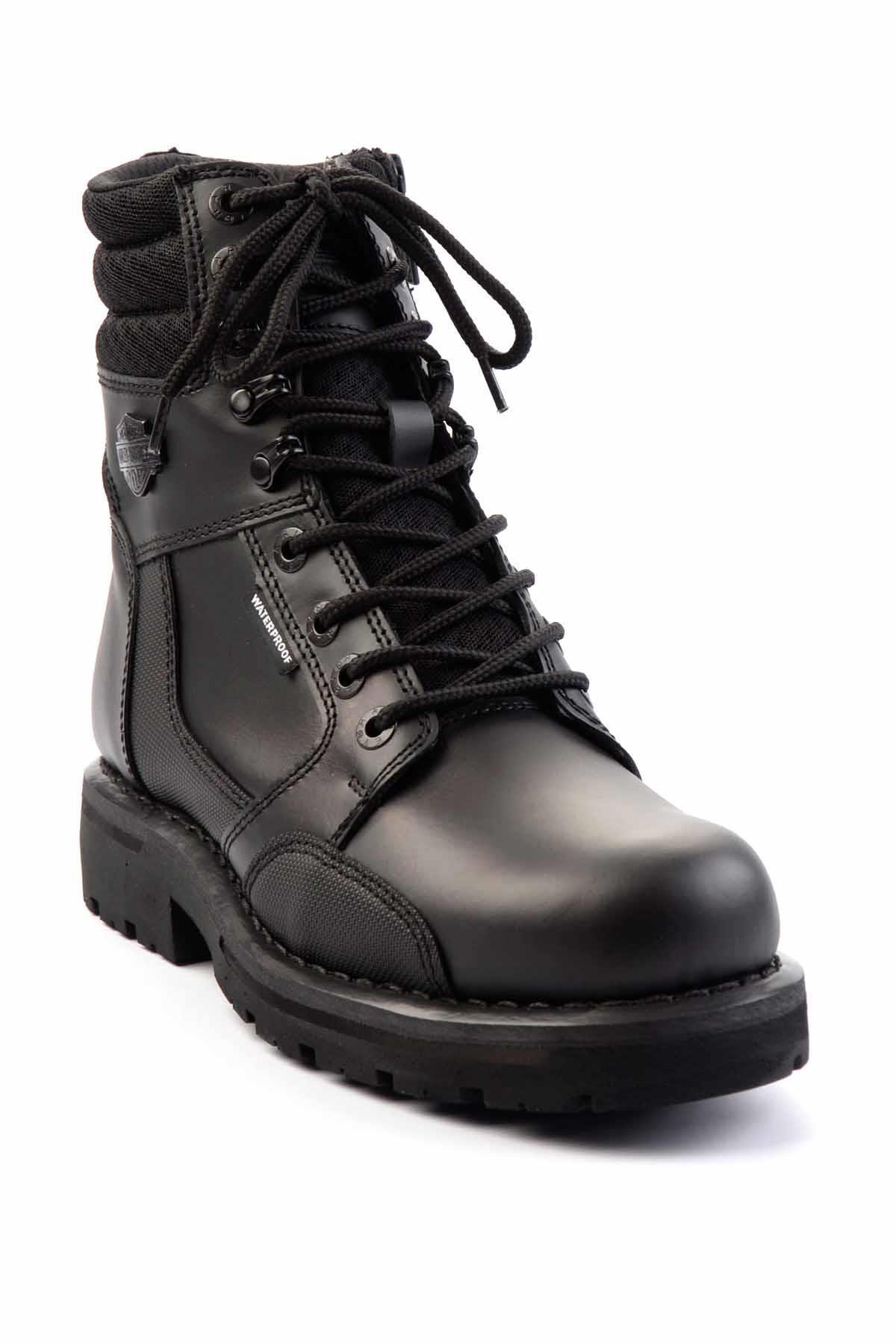 Black Hakiki Deri Kadın Bot & Bootie HD1777064803