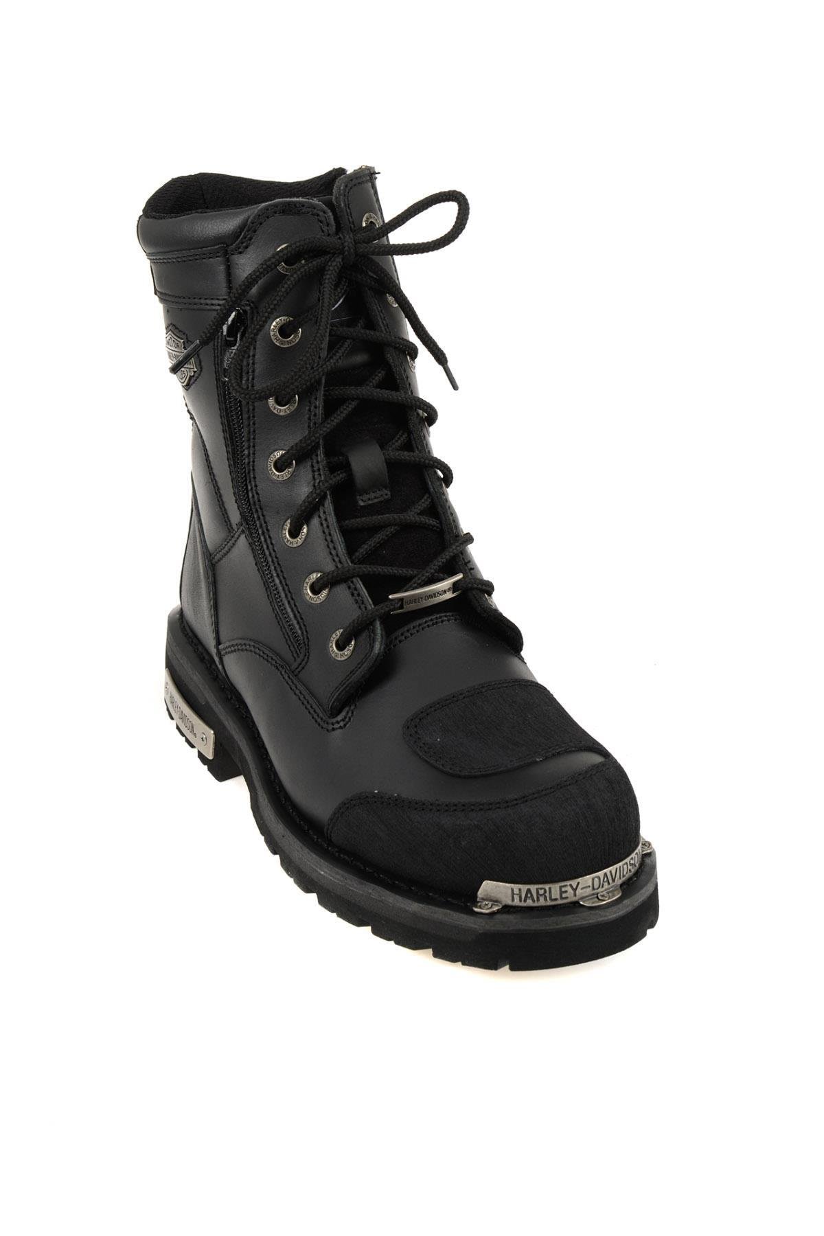 Black Hakiki Deri Kadın Bot & Bootie HD1777055203
