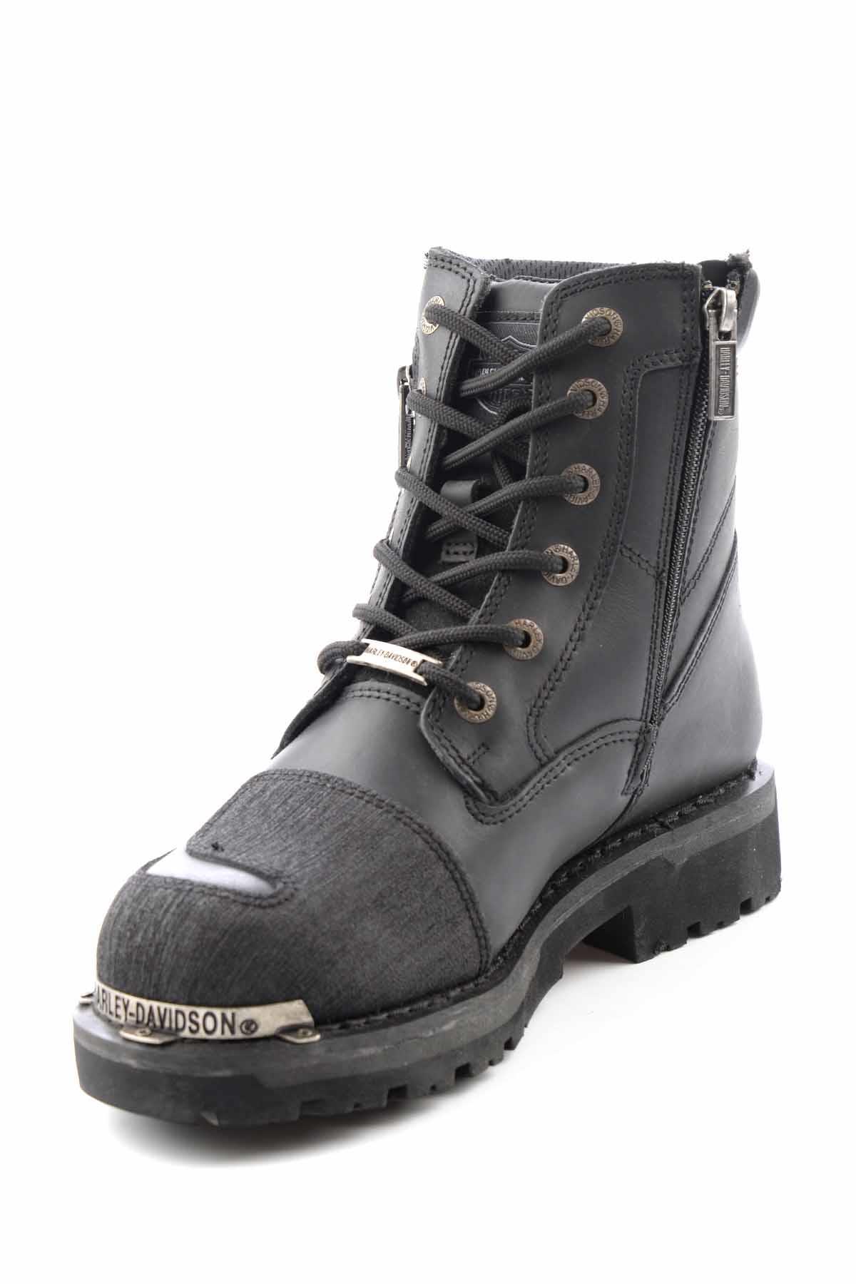 Black Hakiki Deri Kadın Bot & Bootie HD1777060003