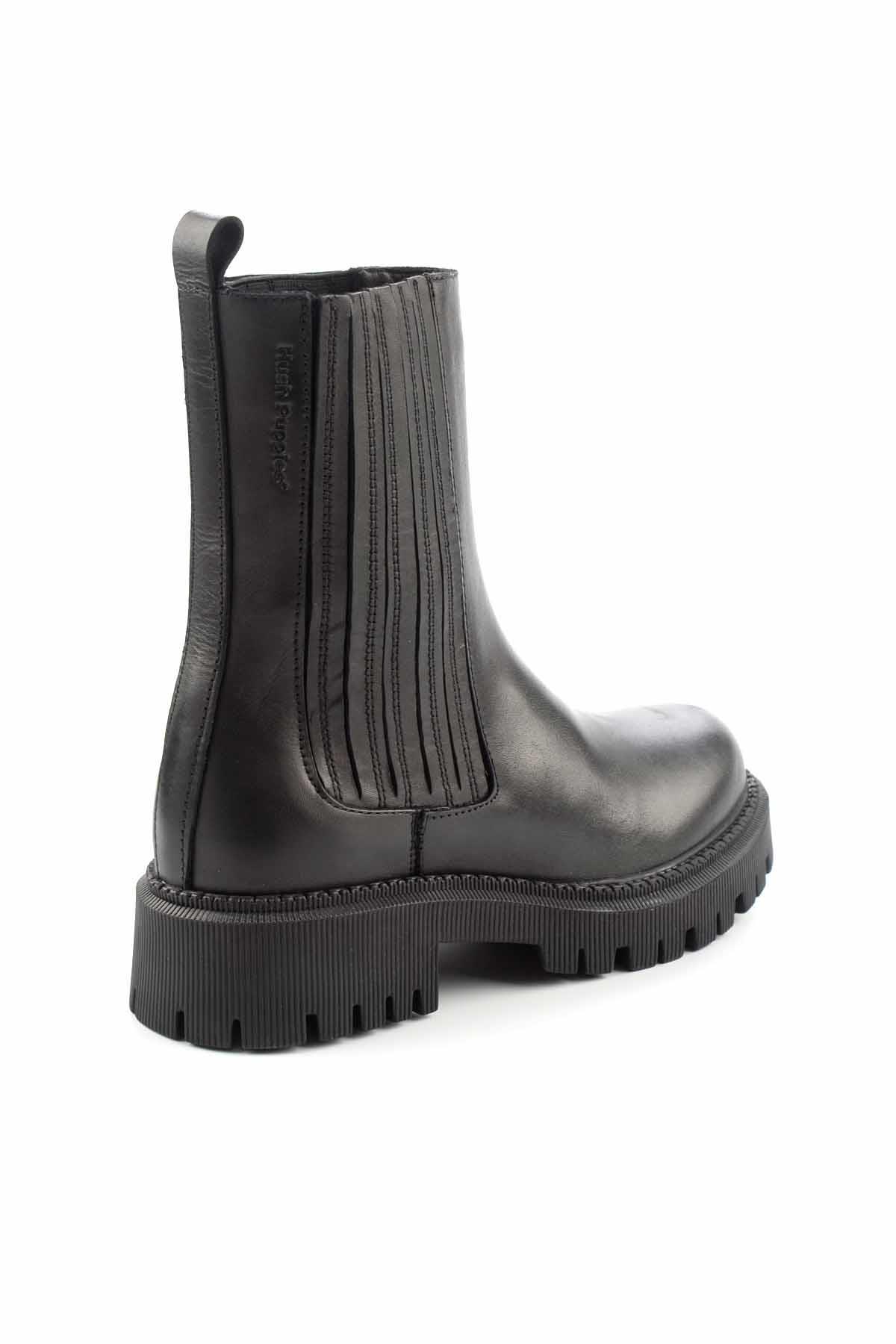 Black Hakiki Deri Kadın Bot & Bootie HP0144182403
