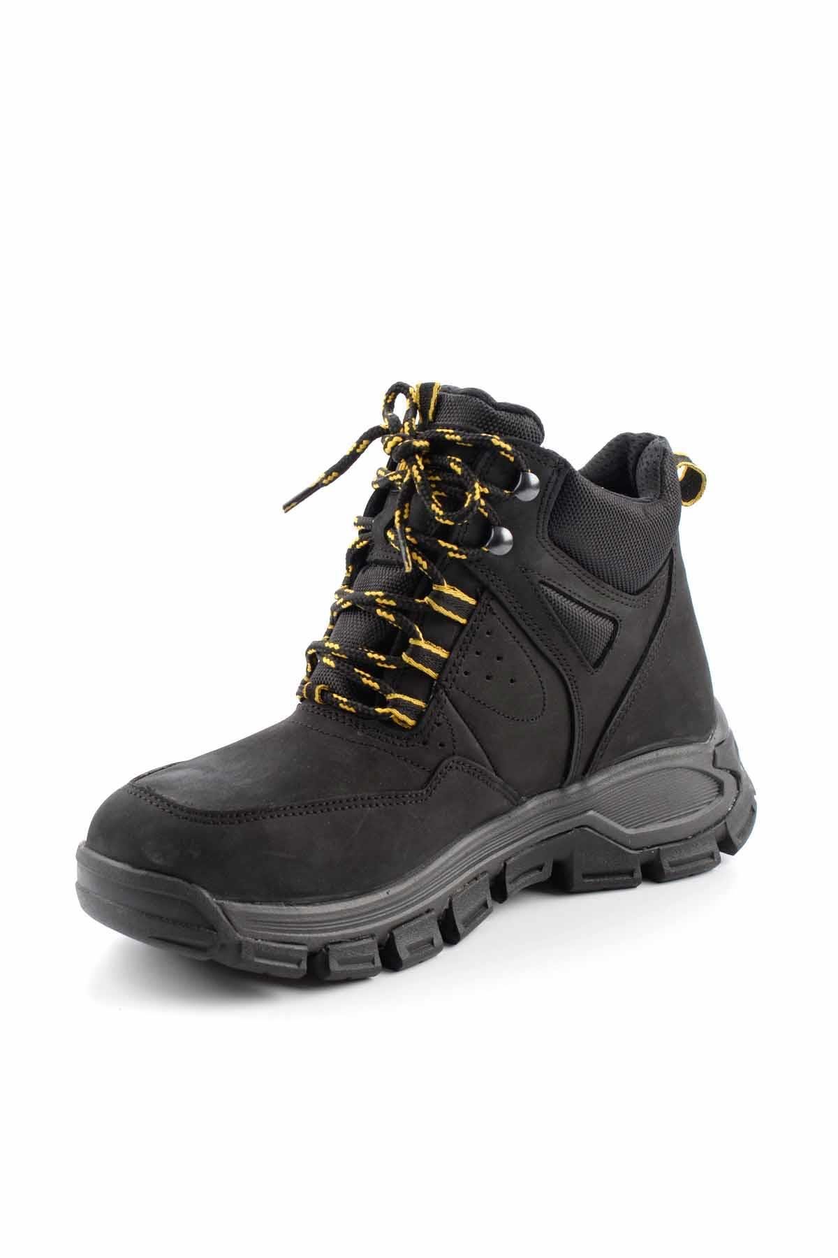 Black Leather Erkek Bot & Bootie CAT1111130601