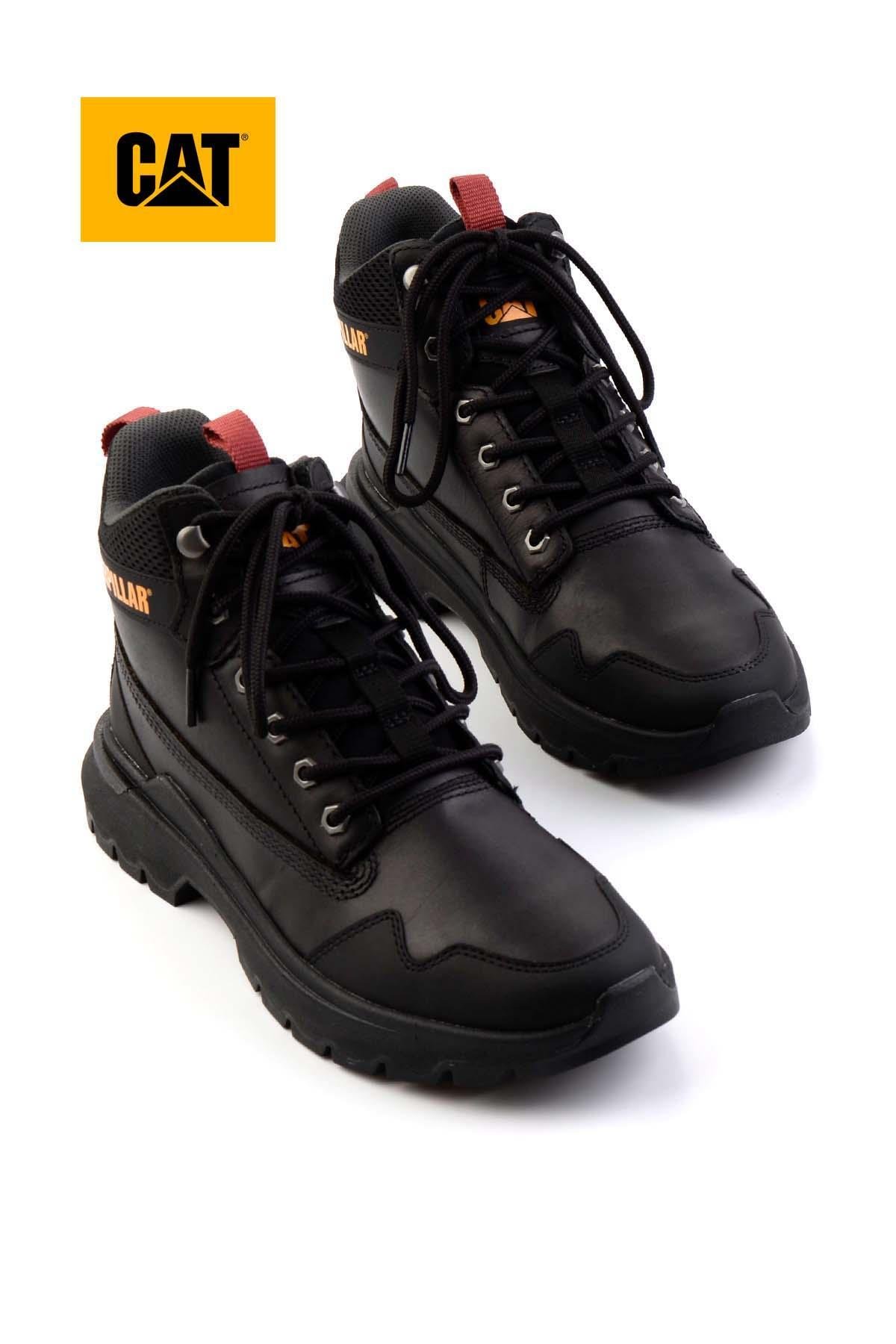 Black Leather Erkek Bot & Bootie CAT1111120903