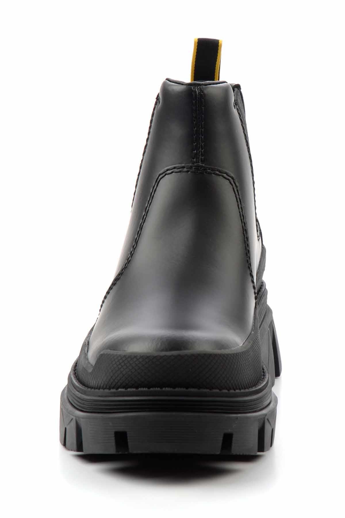 Black Leather Kadın Bot & Bootie CAT0111121503