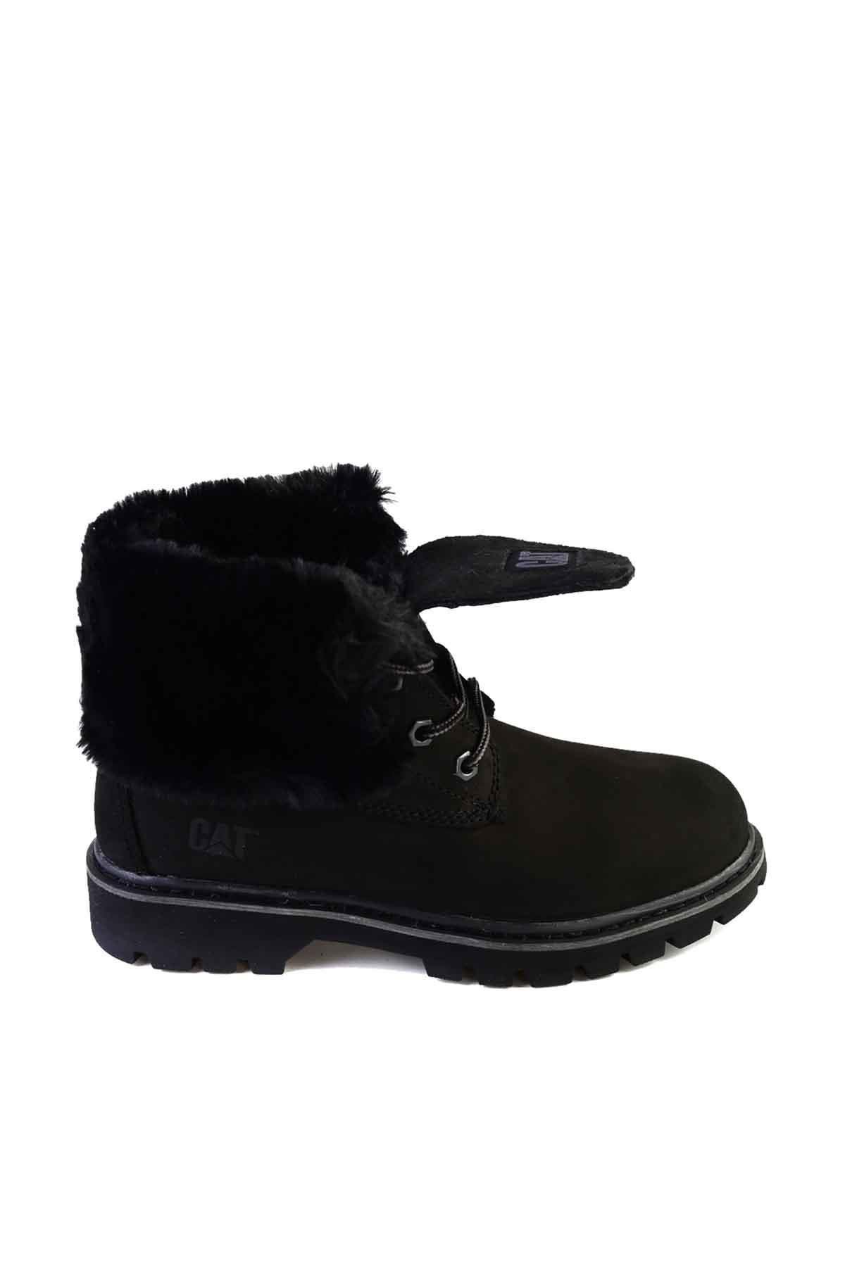 Black Leather Kadın Bot & Bootie CAT0111118401