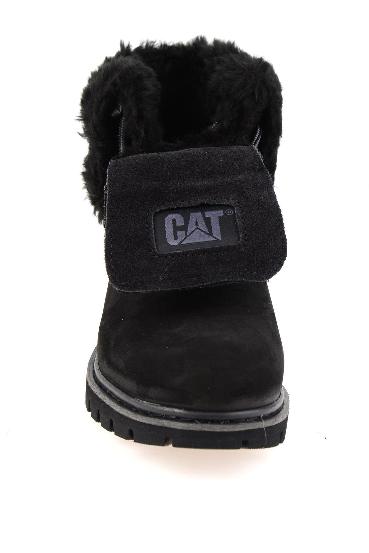 Black Leather Kadın Bot & Bootie CAT0111118401