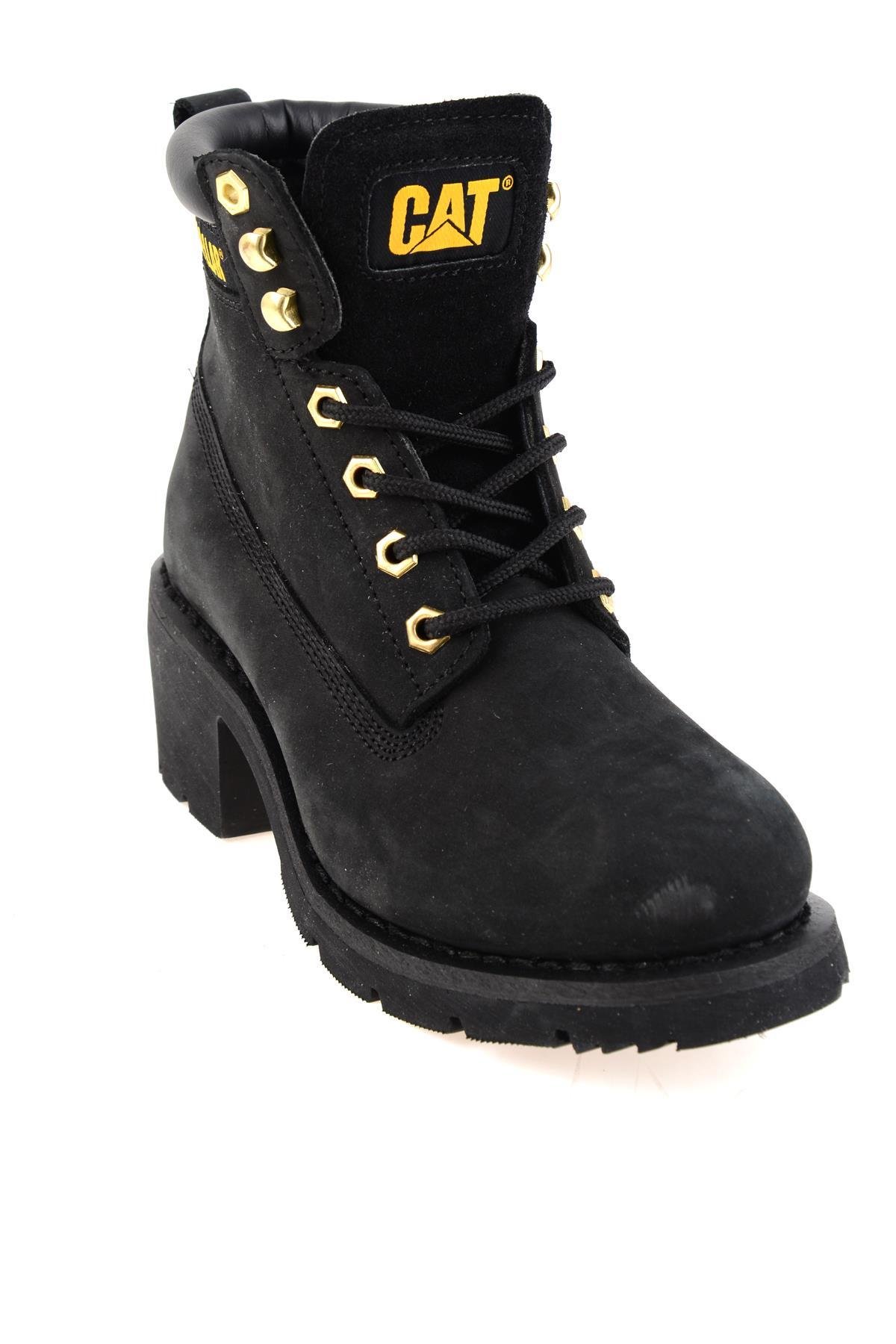 Black Leather Kadın Bot & Bootie CAT0111083401