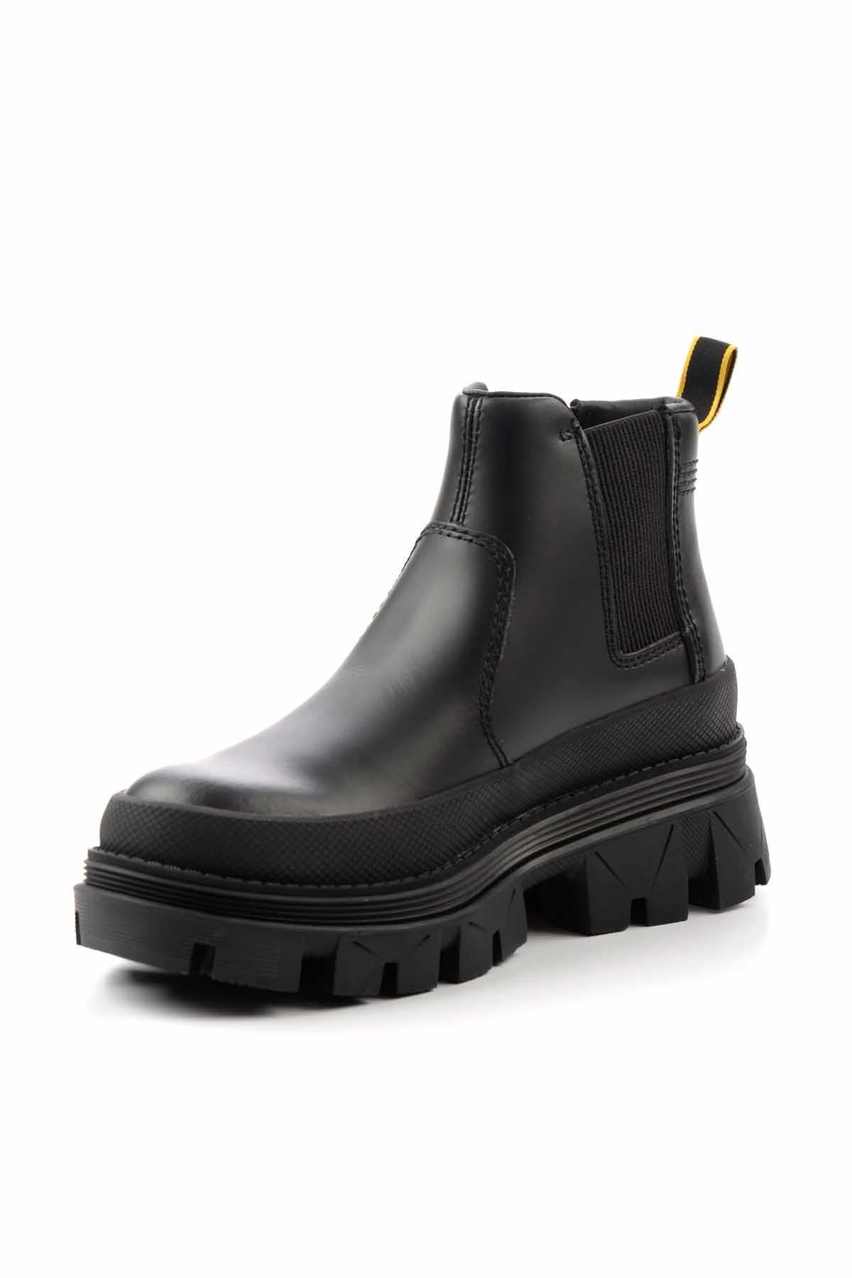 Black Leather Kadın Bot & Bootie CAT0111121503