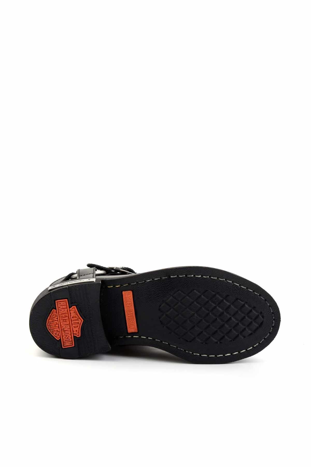 Black Leather Kadın Bot & Bootie HD0777064103