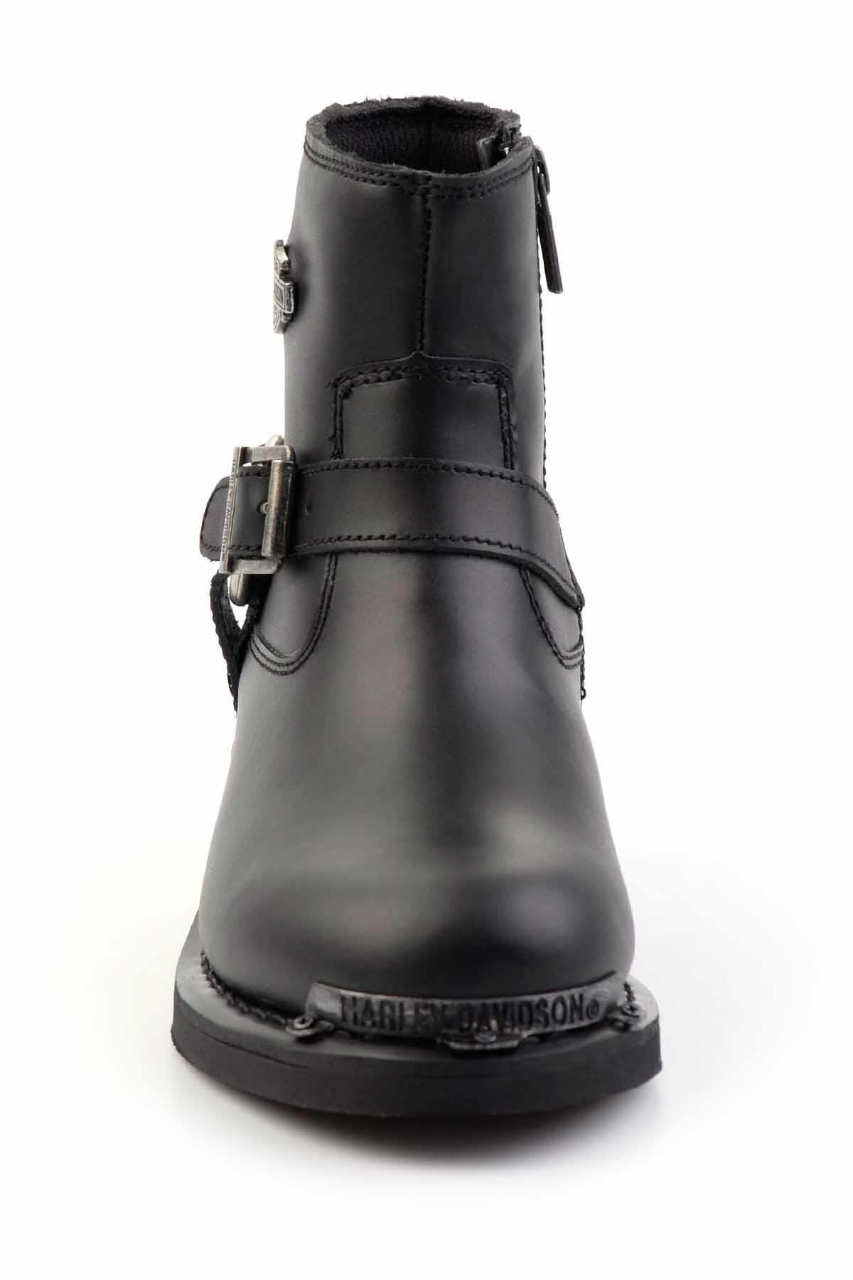 Black Leather Kadın Bot & Bootie HD0777064103