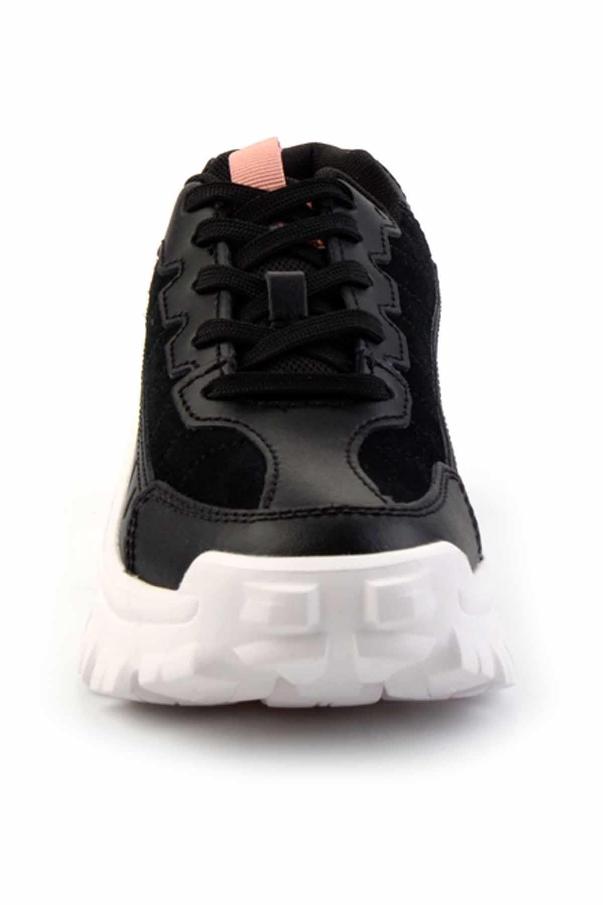 Black Leather Kadın Sneaker CAT0111100502