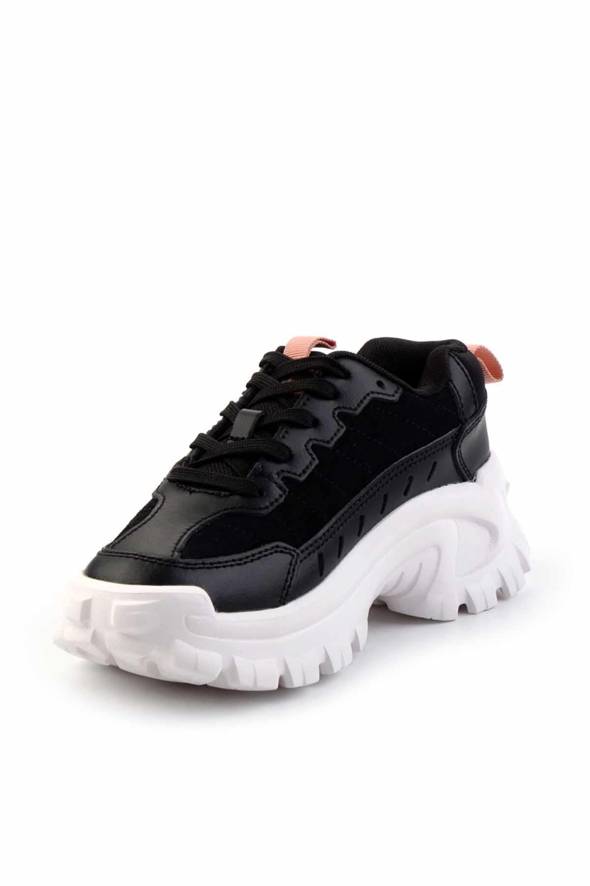 Black Leather Kadın Sneaker CAT0111100502