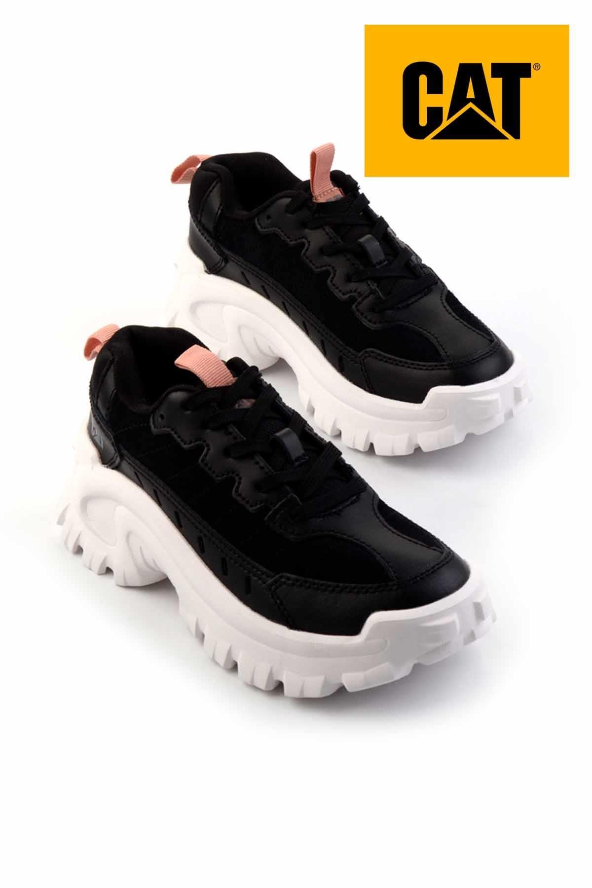 Black Leather Kadın Sneaker CAT0111100502