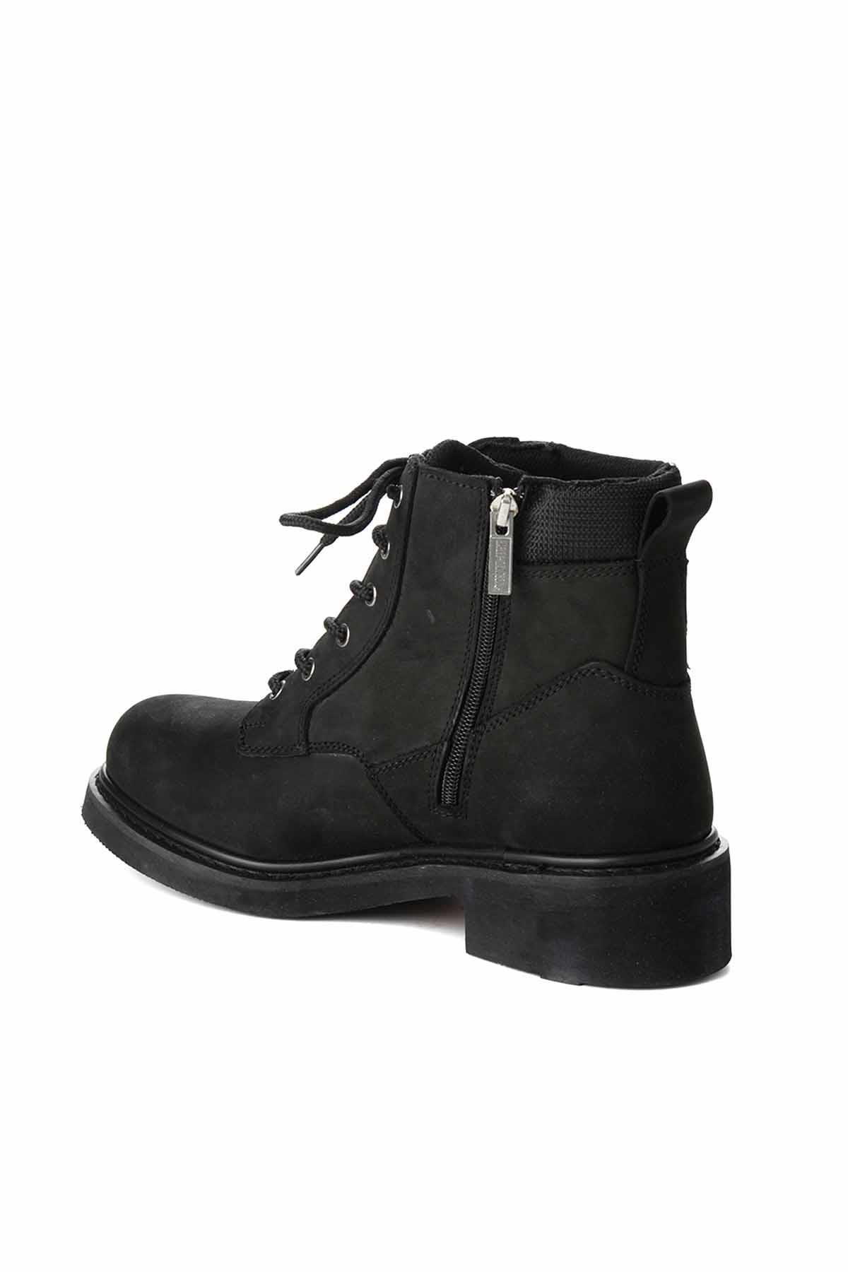 Black Nubuk Hakiki Deri Kadın Bot & Bootie HD1777009801