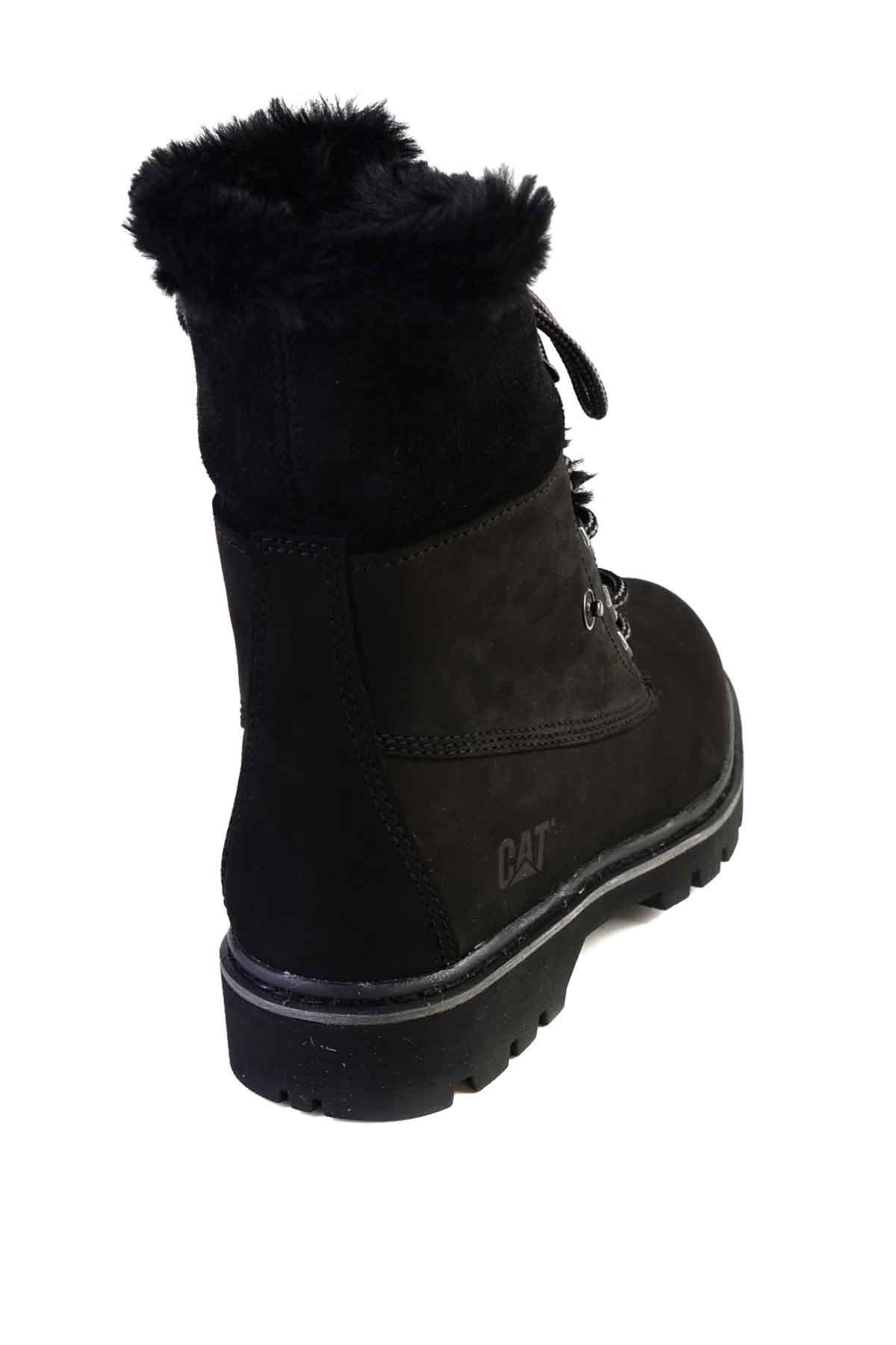 Black Nubuk Hakiki Deri Kadın Bot & Bootie CAT0111118401